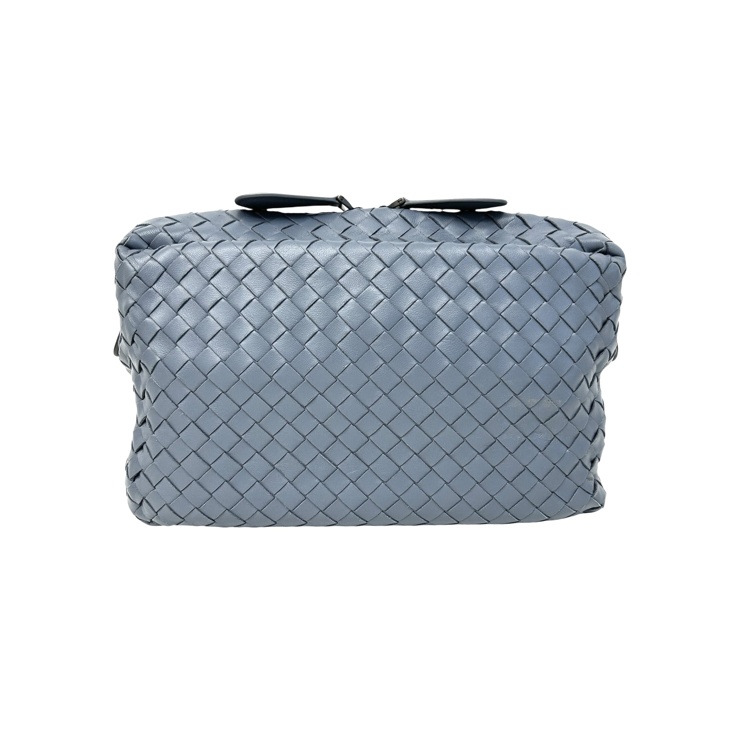 light blue intrecciato Woven Nappa Leather Nodini Crossbody