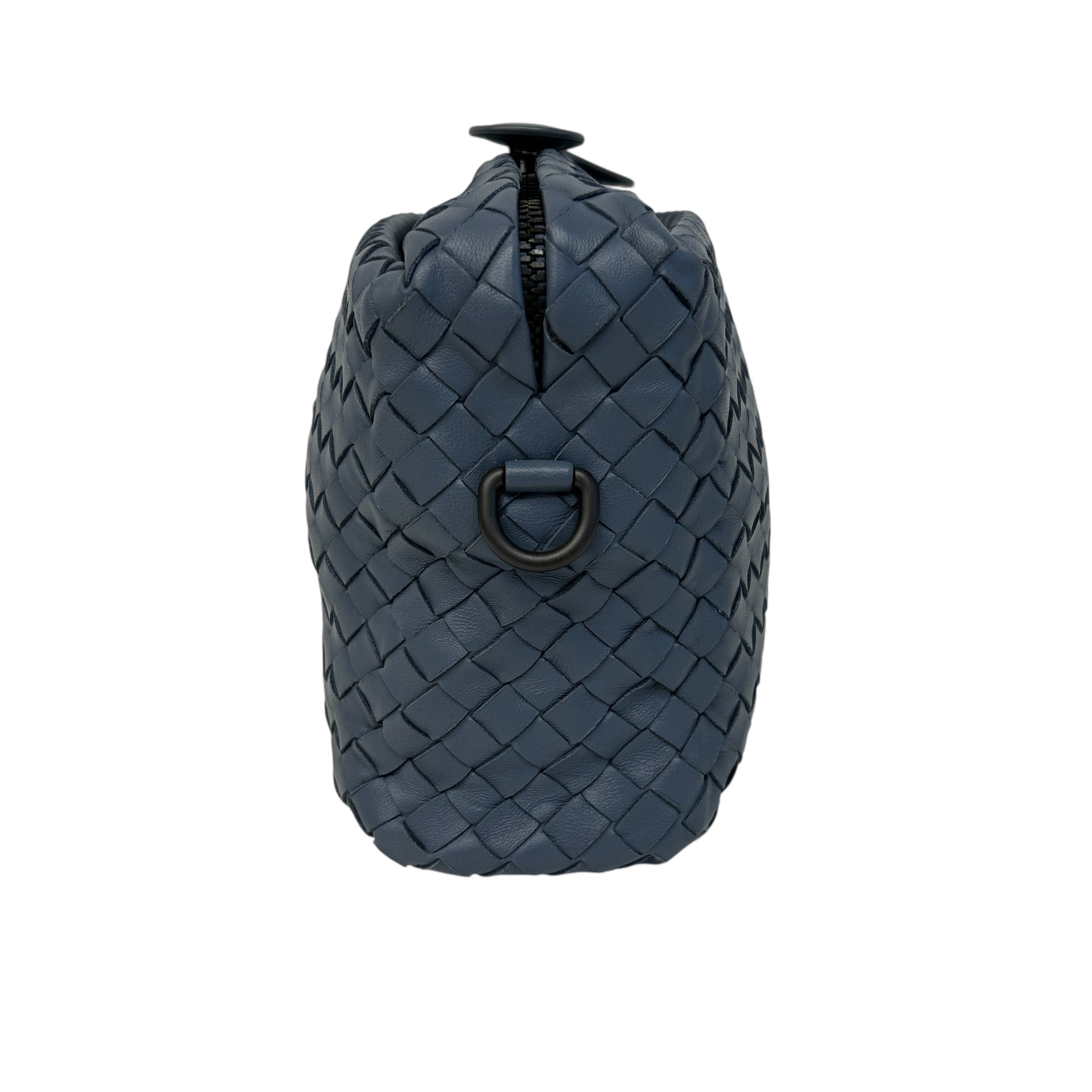 light blue intrecciato Woven Nappa Leather Nodini Crossbody