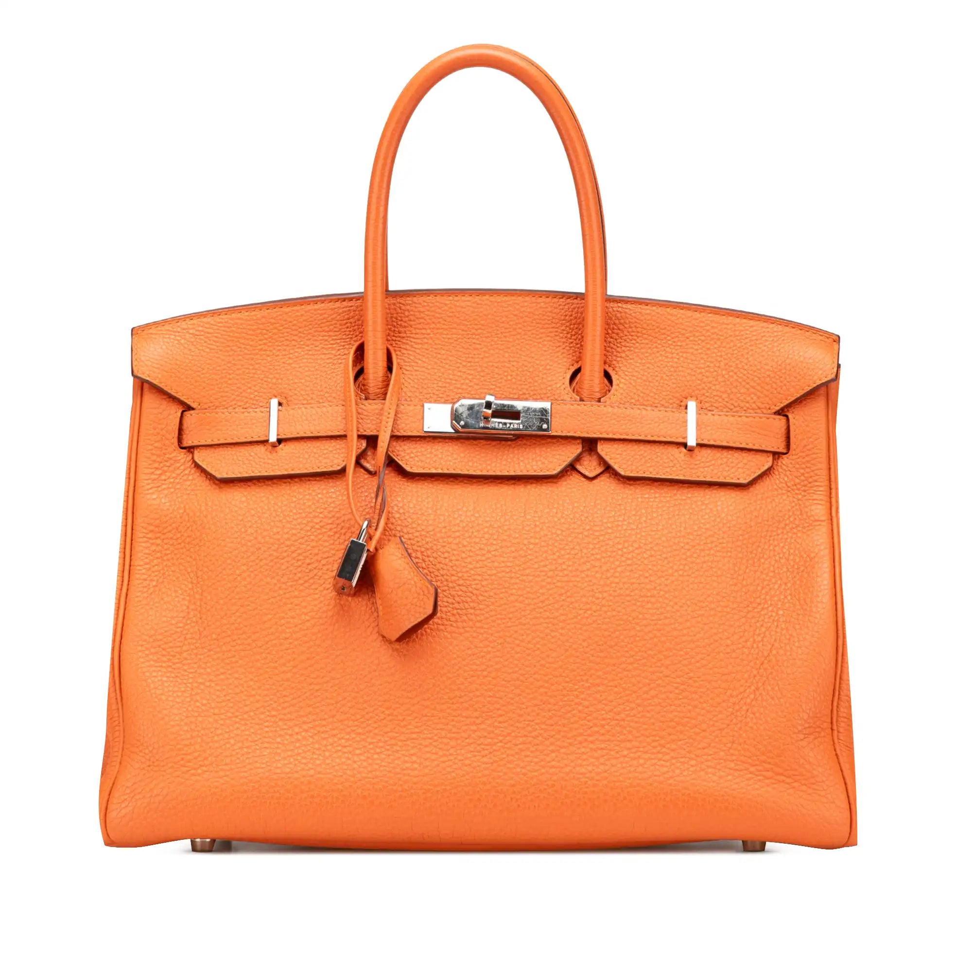 Orange Clemence Retourne Birkin 35 PHW