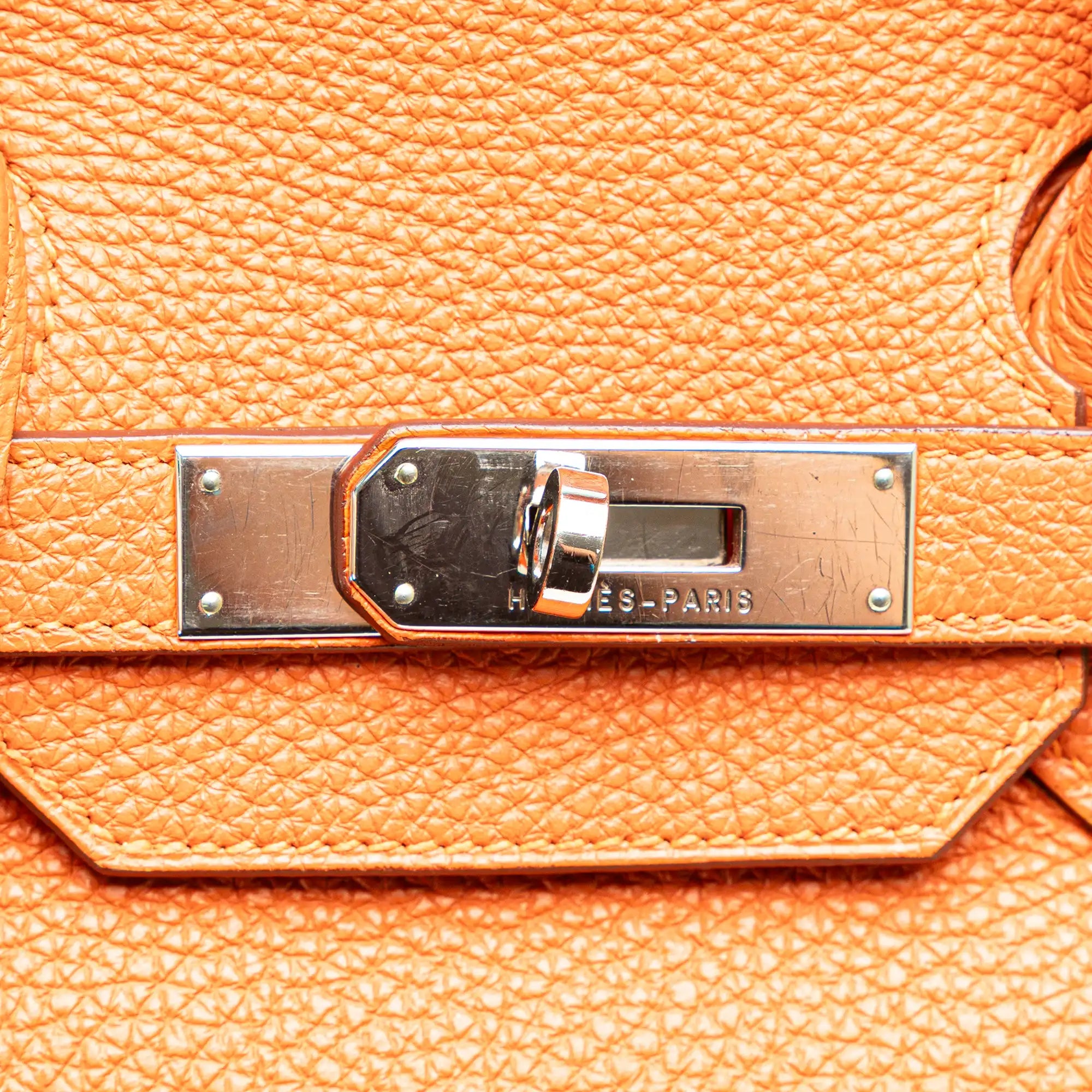 Orange Clemence Retourne Birkin 35 PHW
