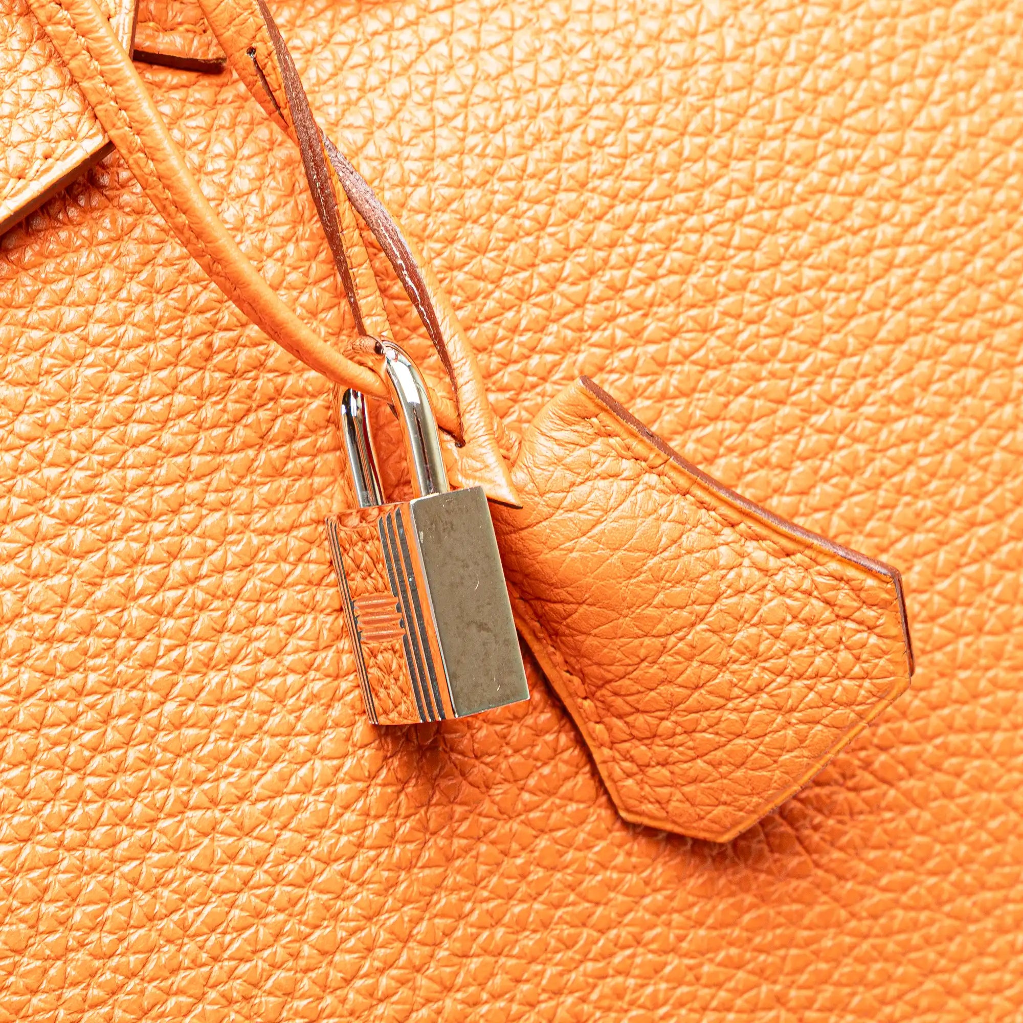 Orange Clemence Retourne Birkin 35 PHW