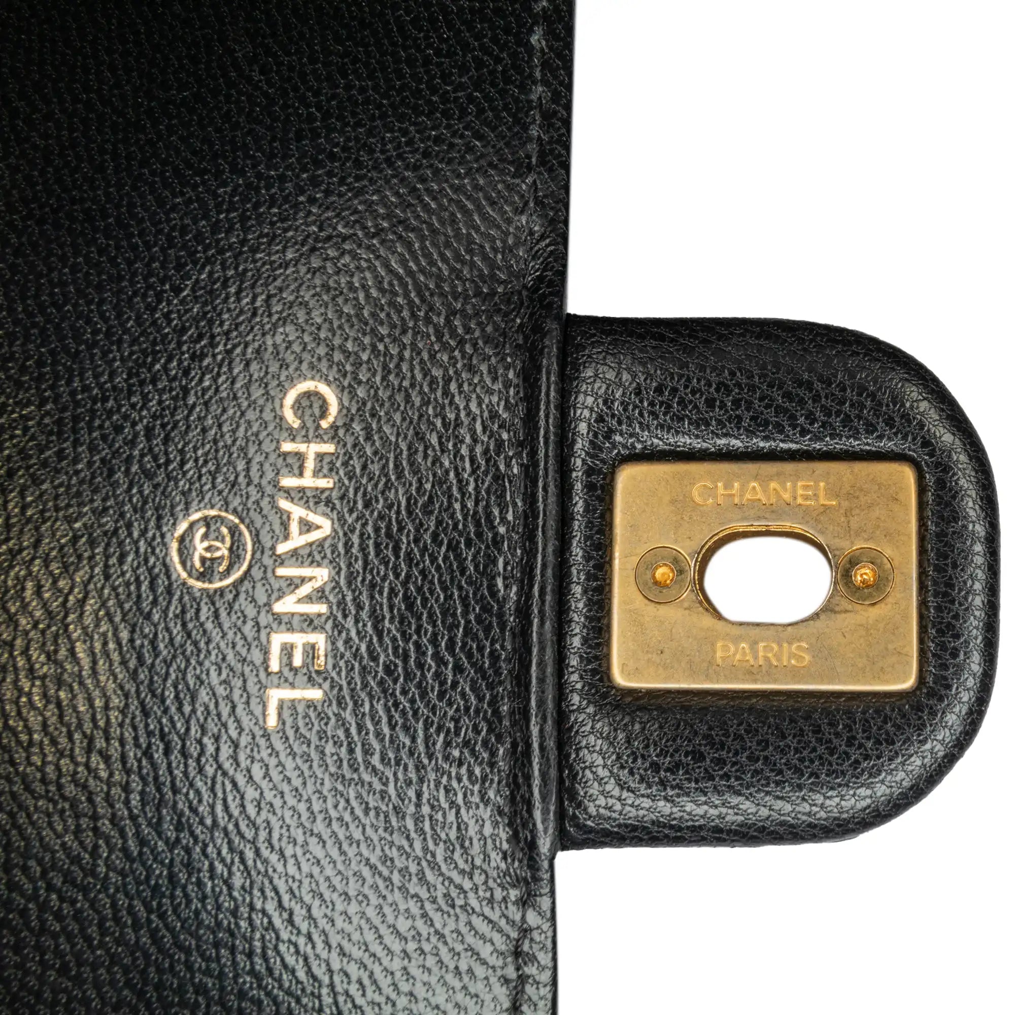 Black Goatskin Chic Pearls Clutch with Chain AGHW