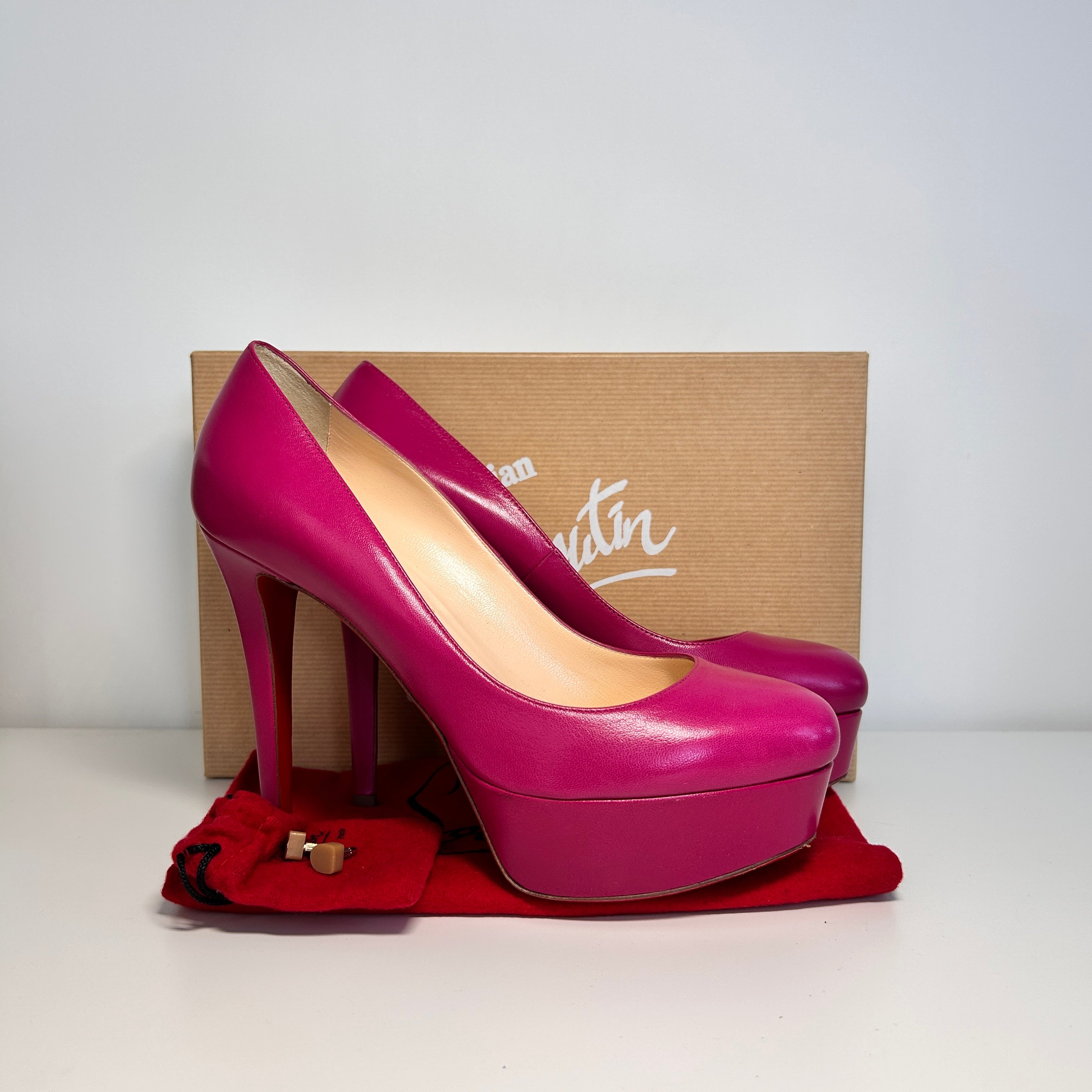 Fascia Pink Leather Bianca Pumps