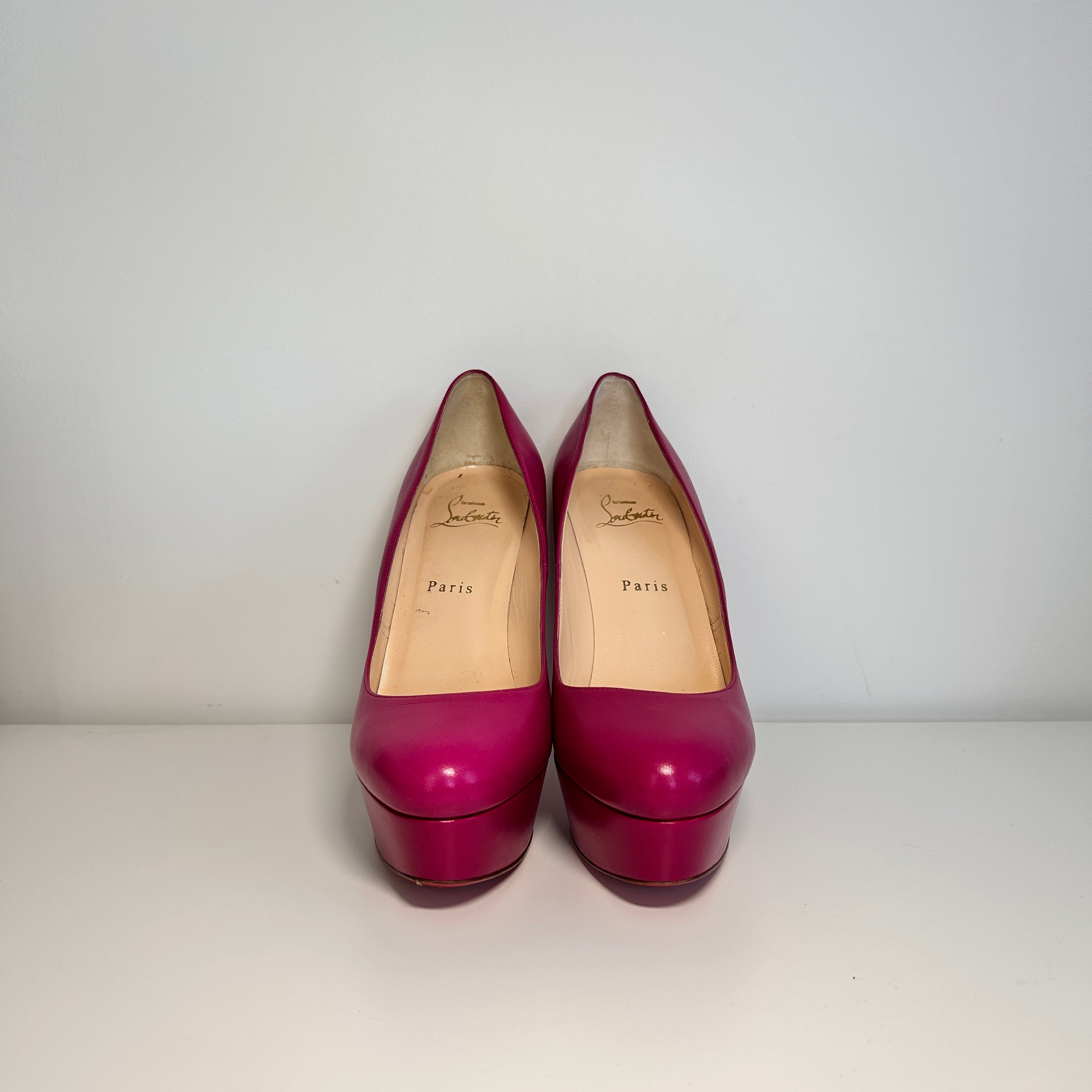 Fascia Pink Leather Bianca Pumps