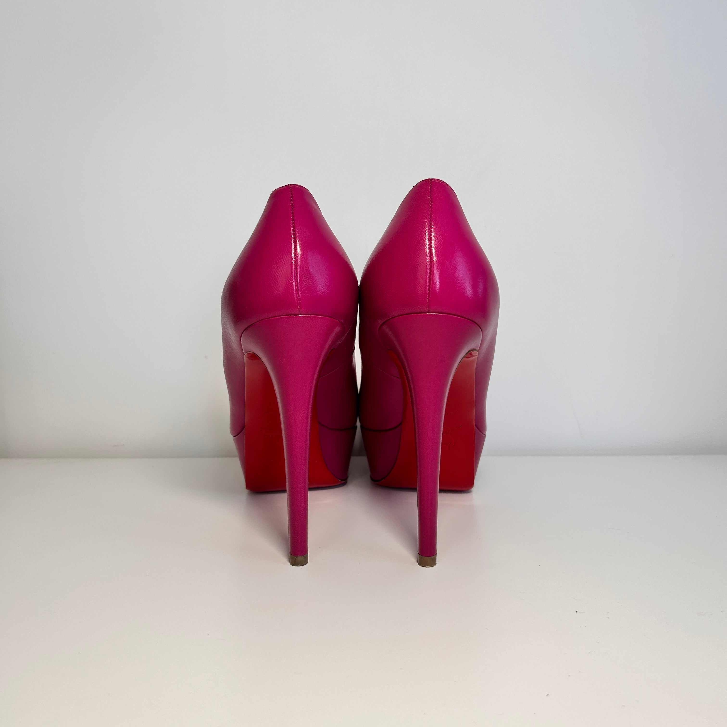 Fascia Pink Leather Bianca Pumps