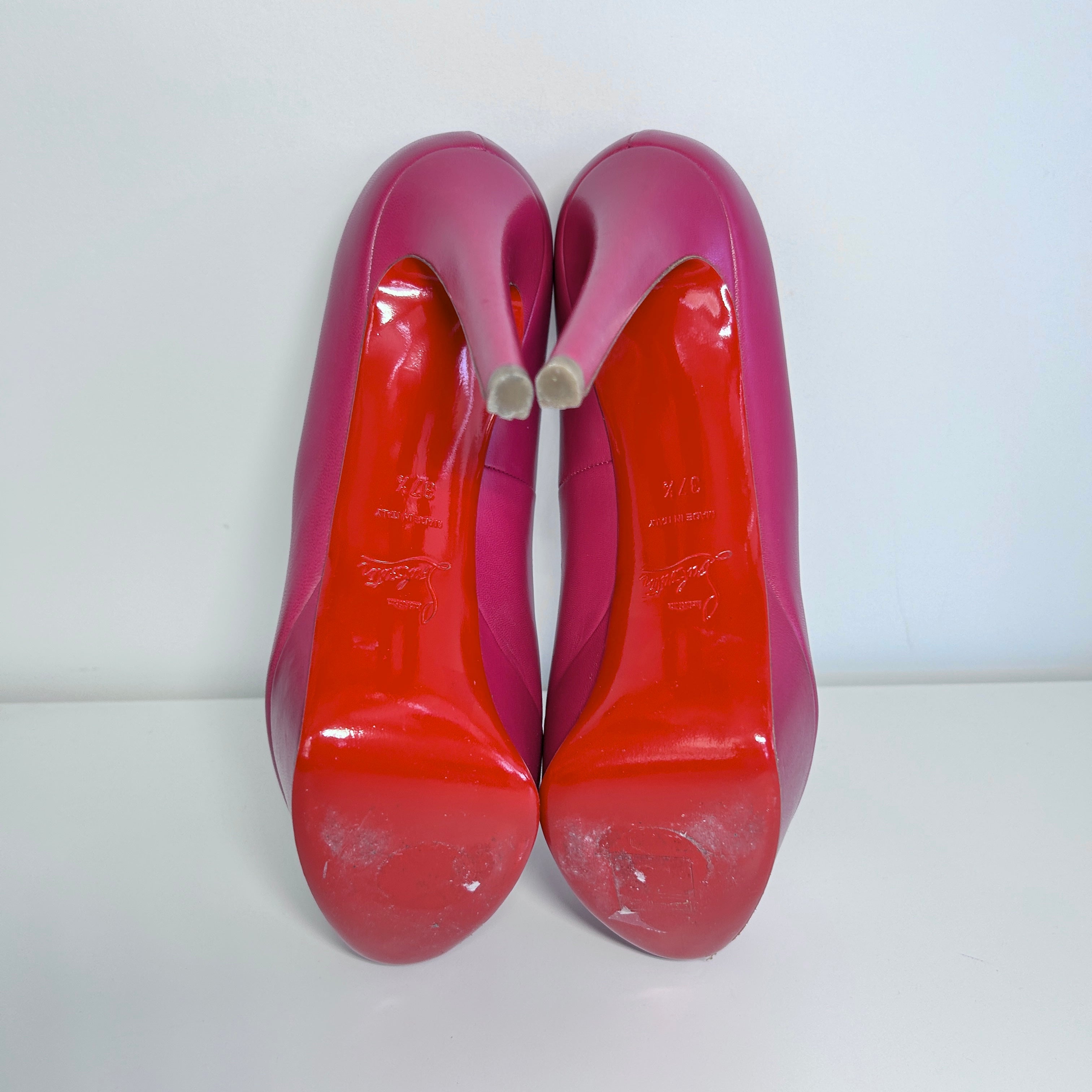 Fascia Pink Leather Bianca Pumps