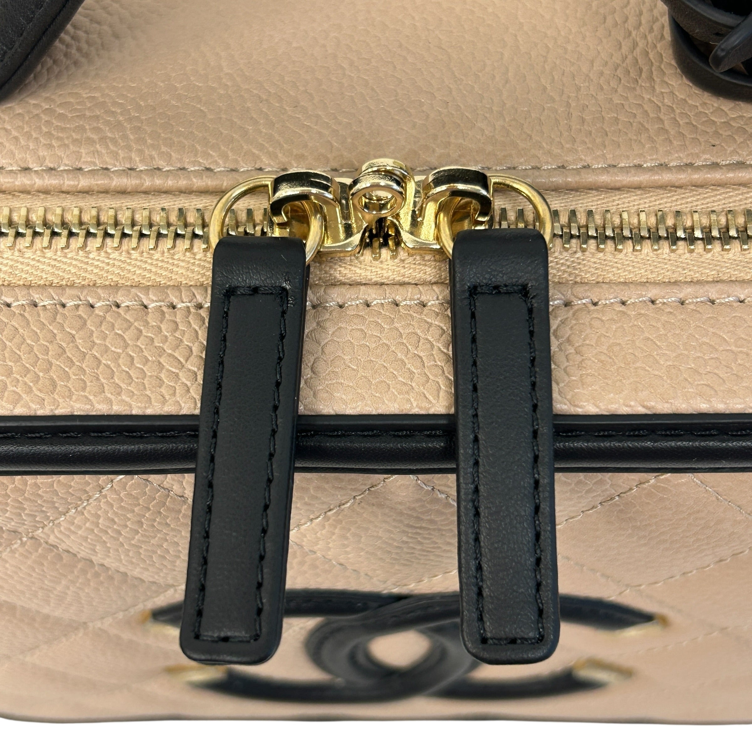 Beige Medium Filigree Vanity Case - Haute Classics