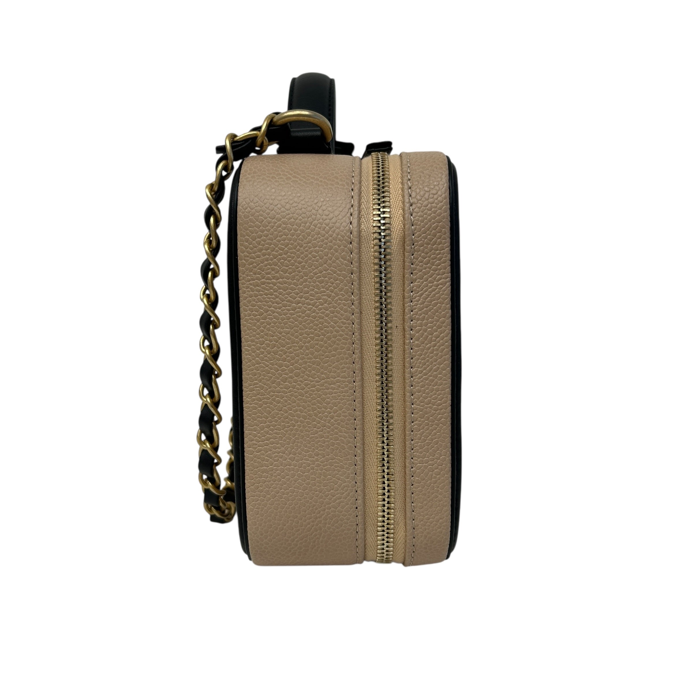 Beige Medium Filigree Vanity Case - Haute Classics