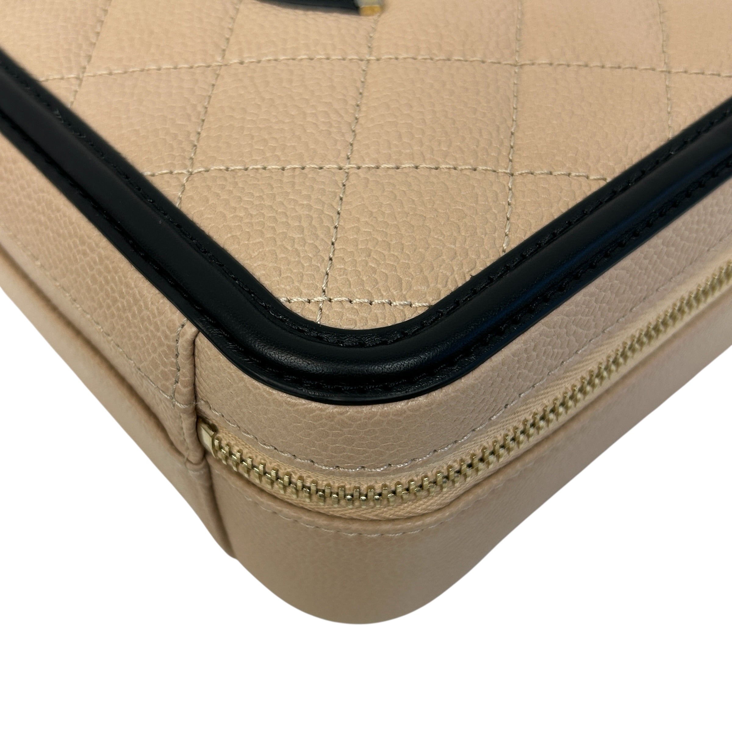 Beige Medium Filigree Vanity Case - Haute Classics
