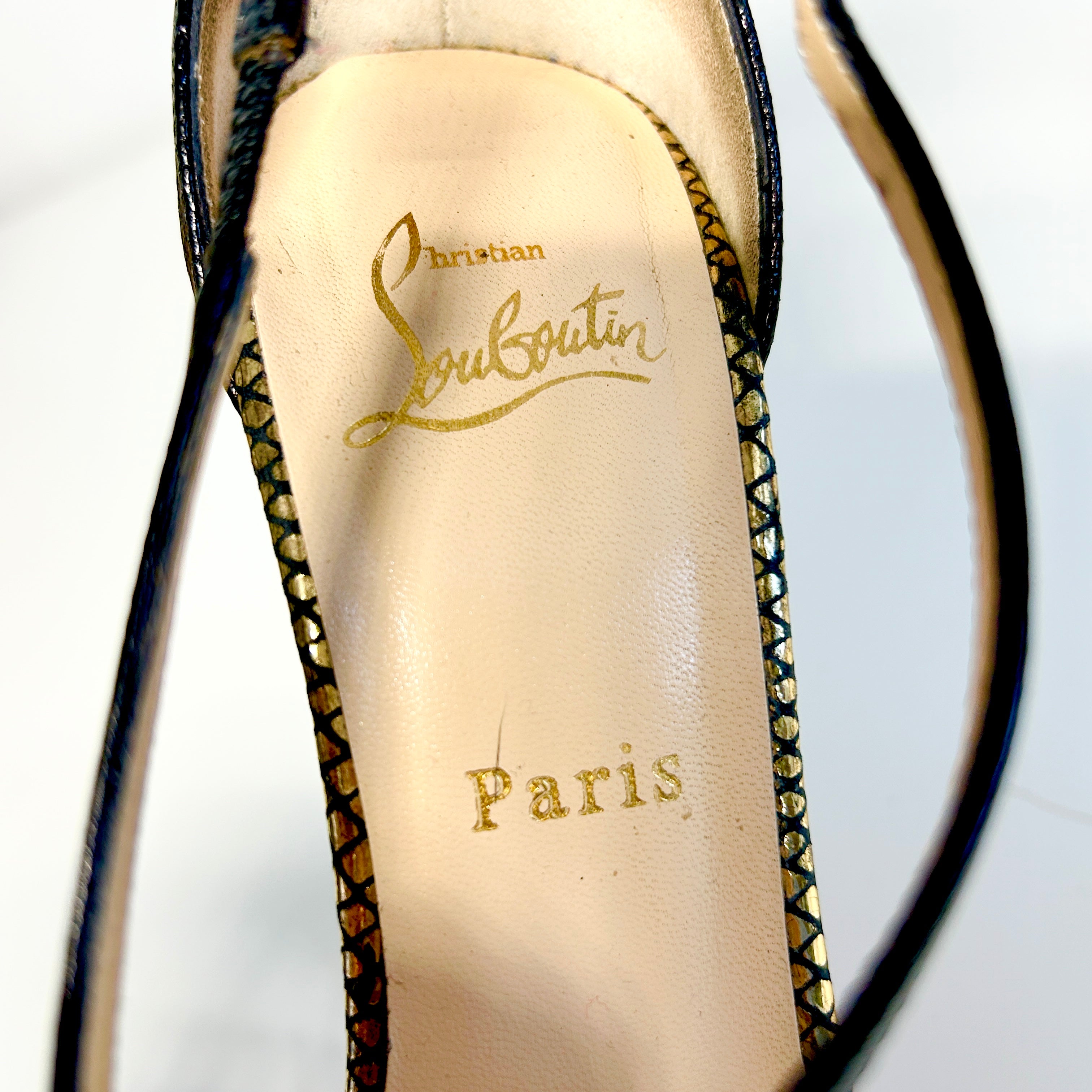 Black Patent Leather/Suede Cross Strap Platform Sandals