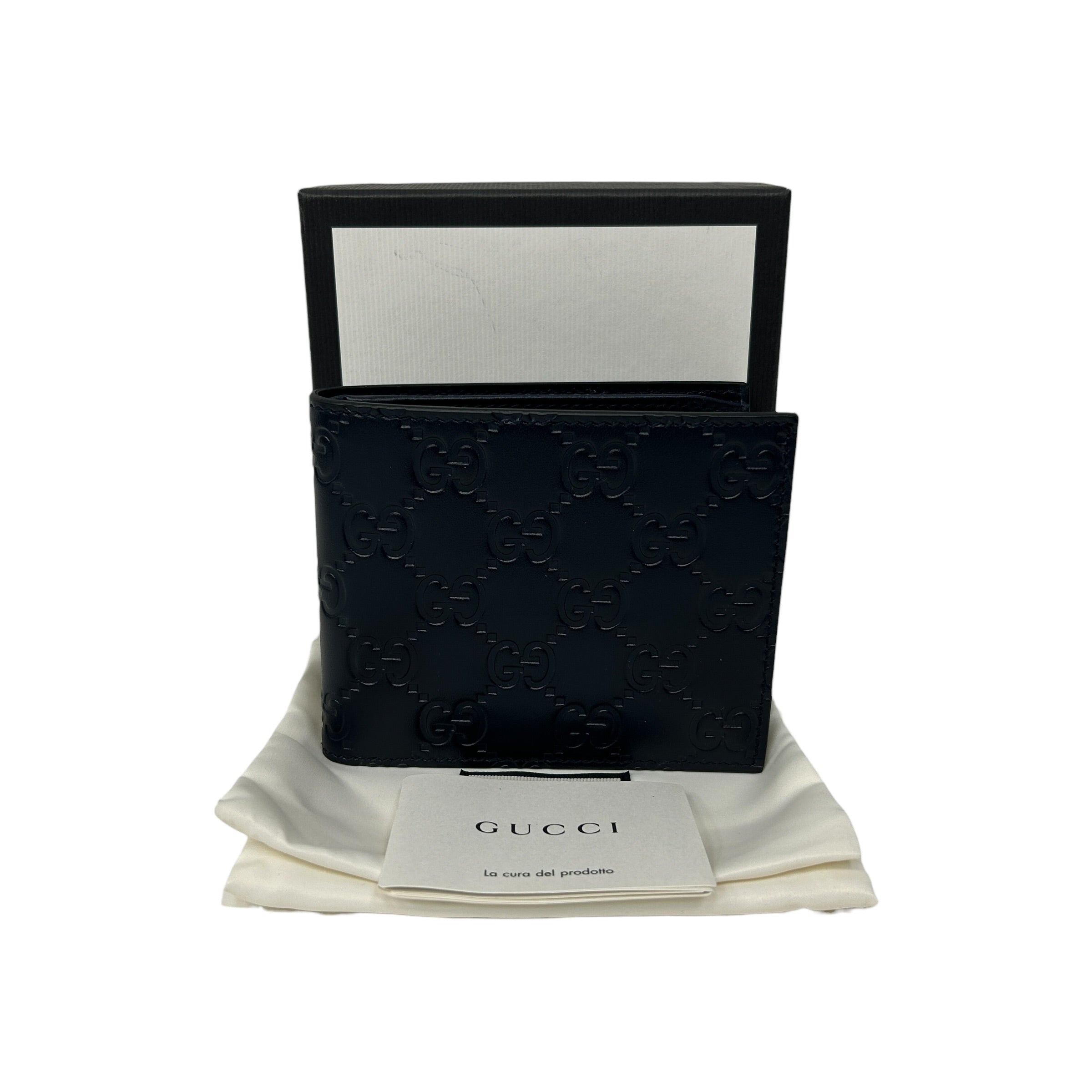 Black Guccissima Bifold Wallet - Haute Classics