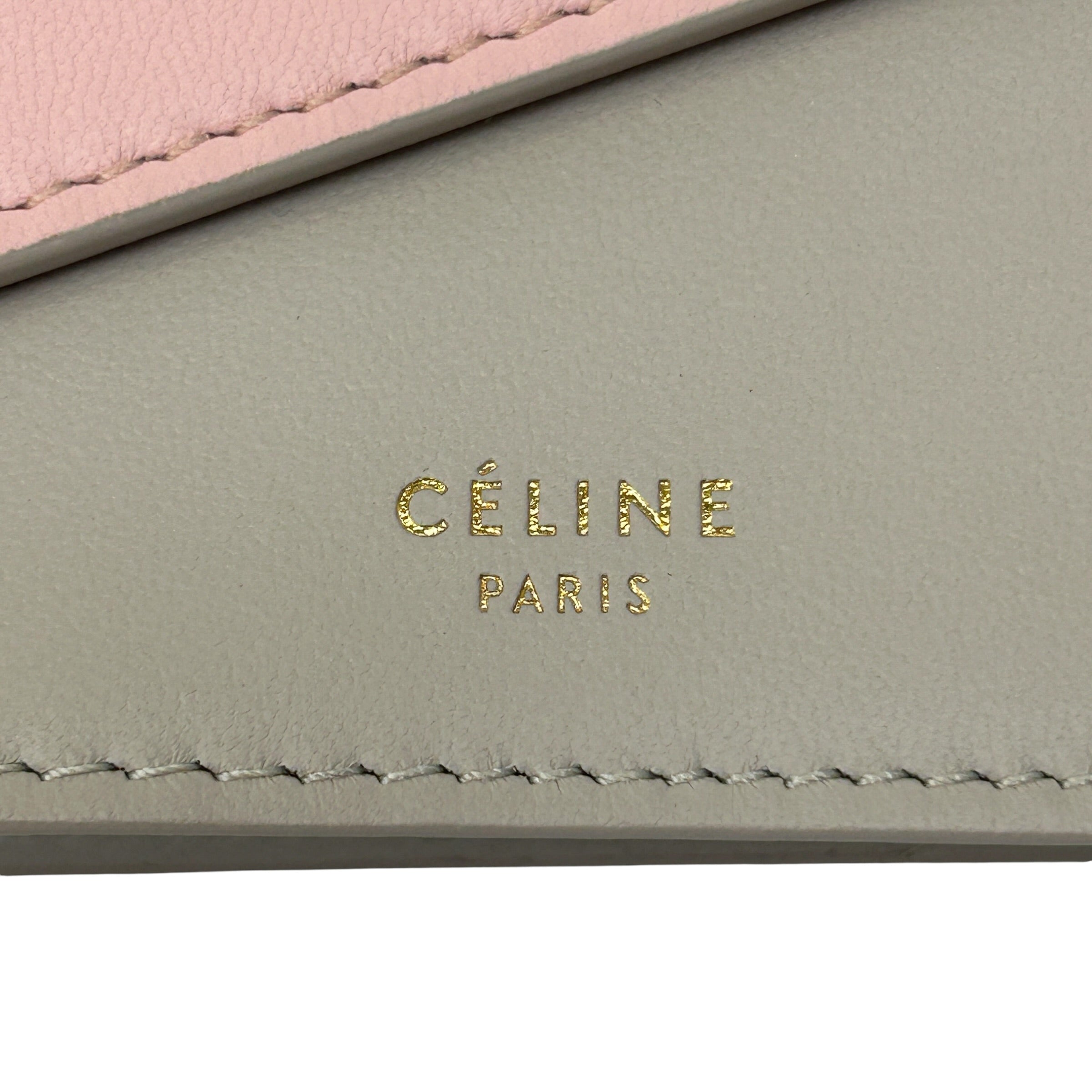 Pink/Grey Diagonal Card Holder Wallet - Haute Classics