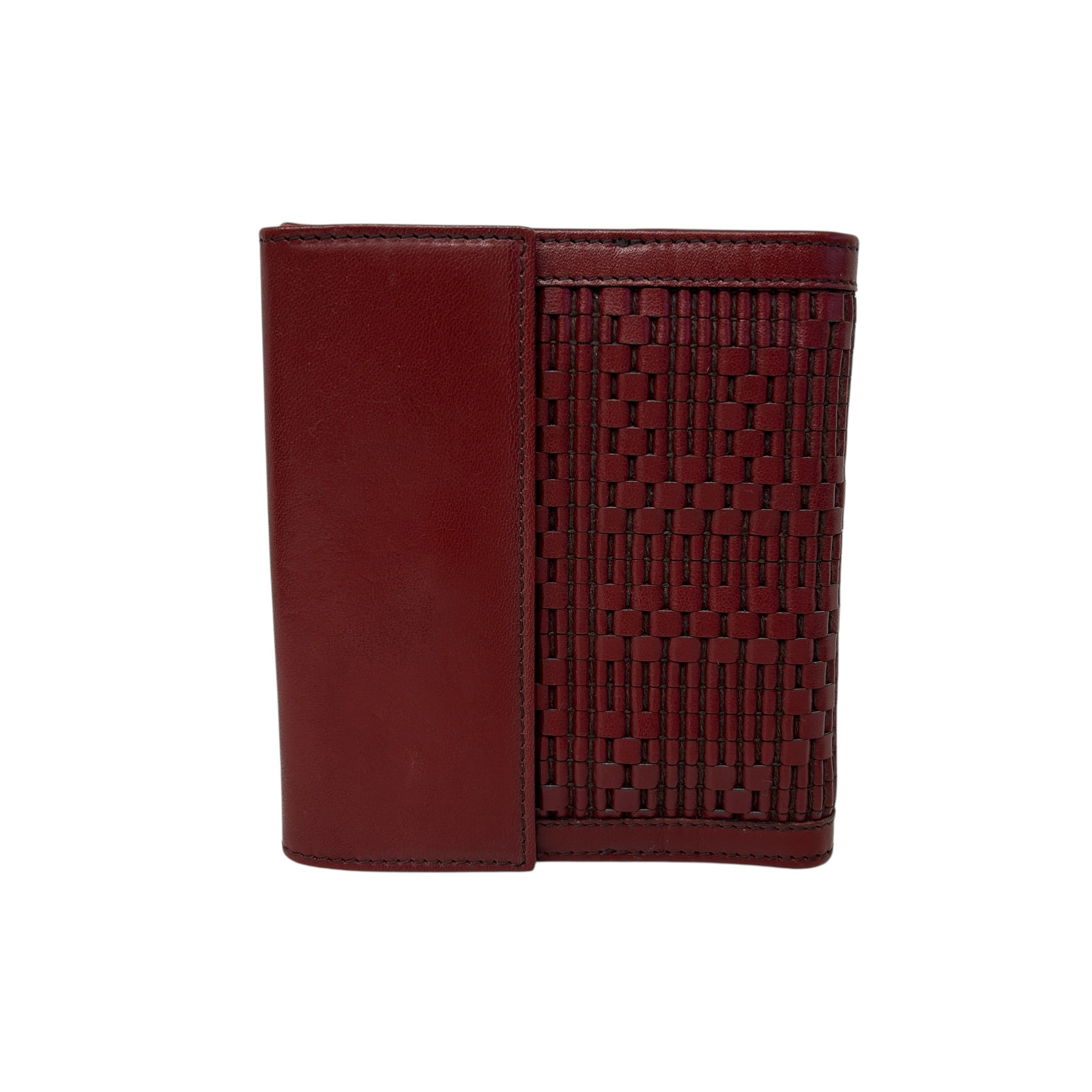 Red Woven Leather Wallet - Haute Classics