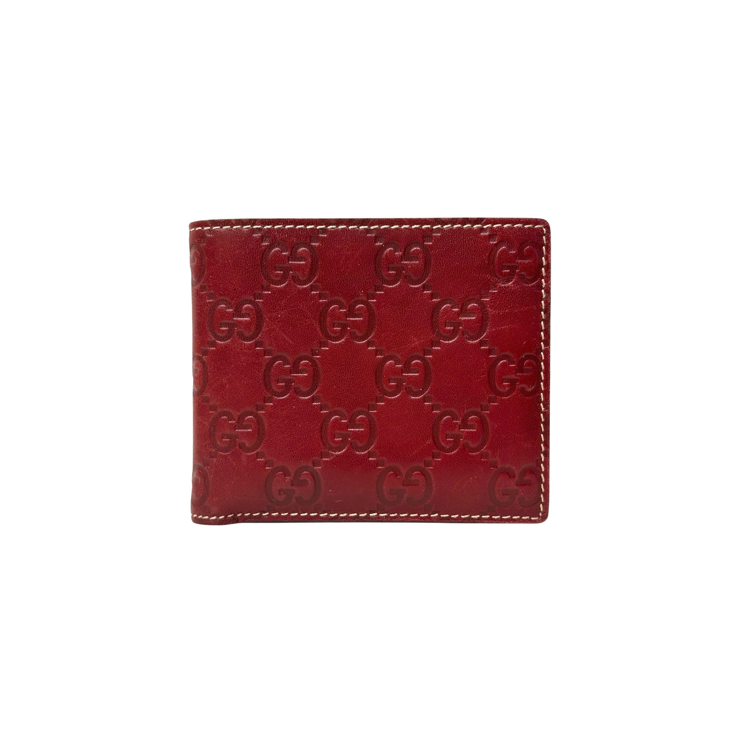 Red Guccissima Bifold Wallet - Haute Classics