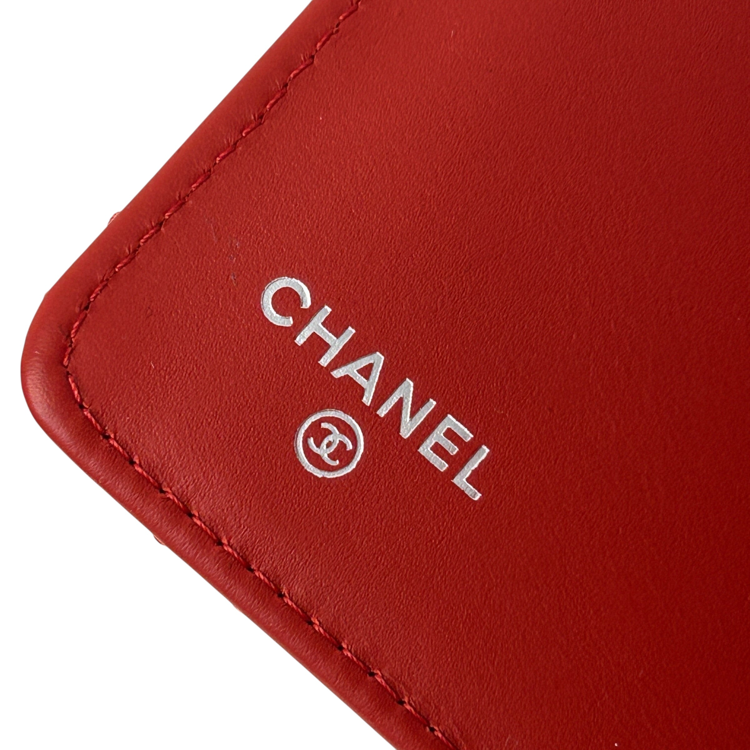 Red Caviar L Zip Wallet w/SHW - Haute Classics