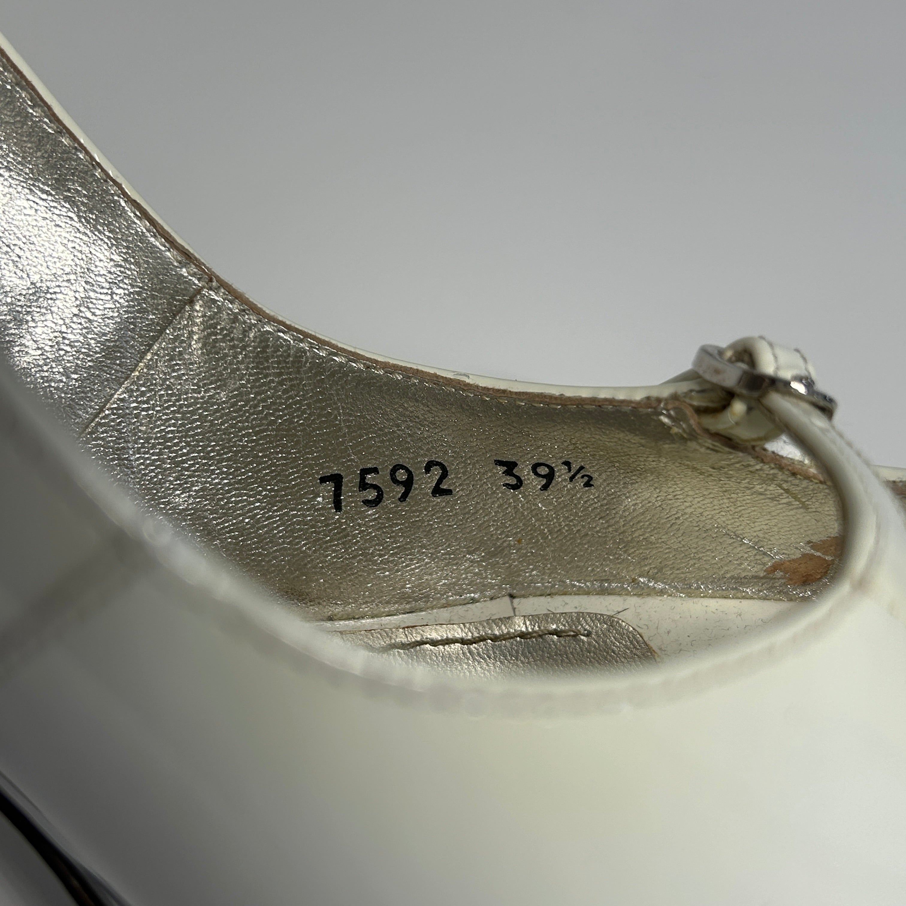 White Patent Leather Heels