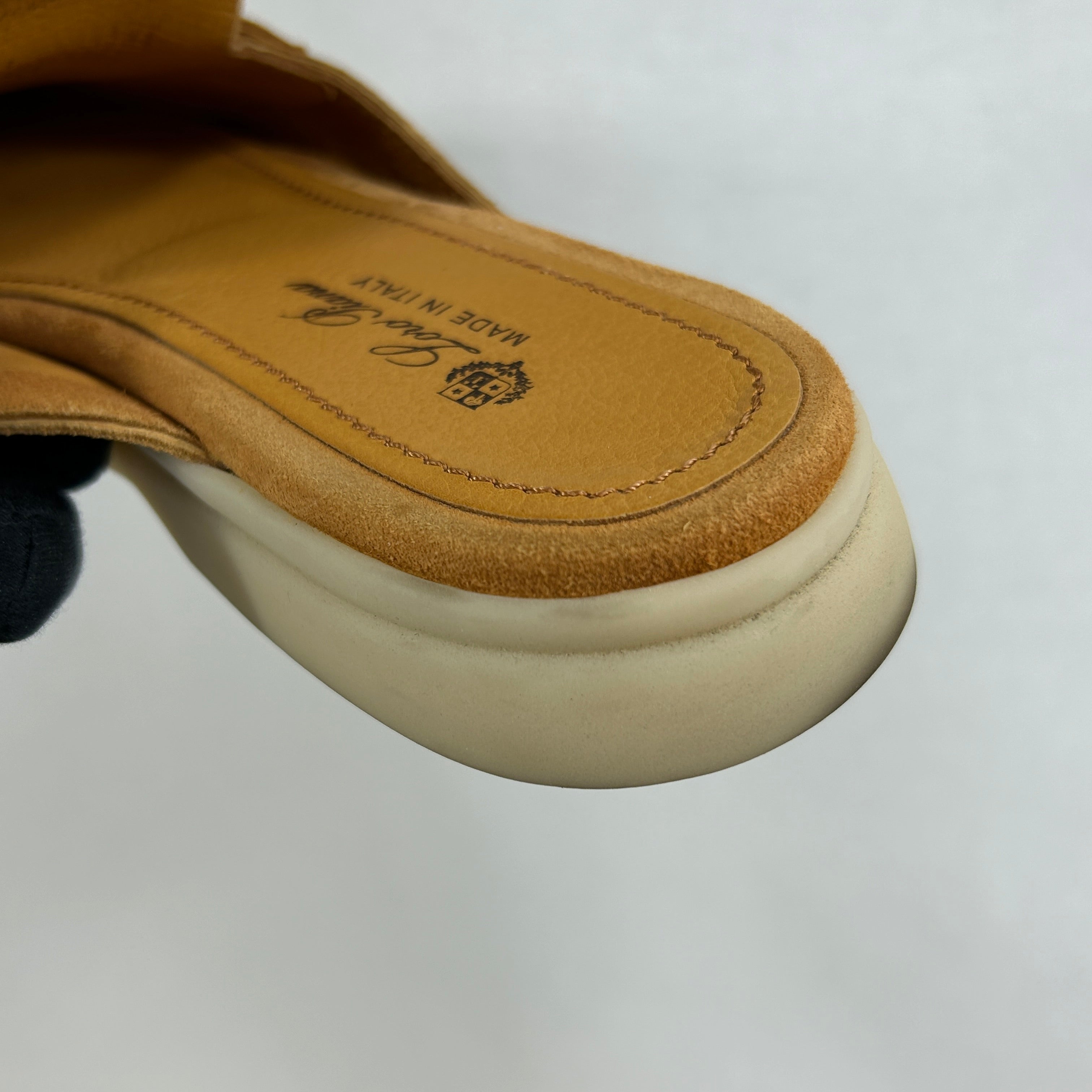 Chianti Cork Suede Goatskin Summer Walk Slides w/GHW