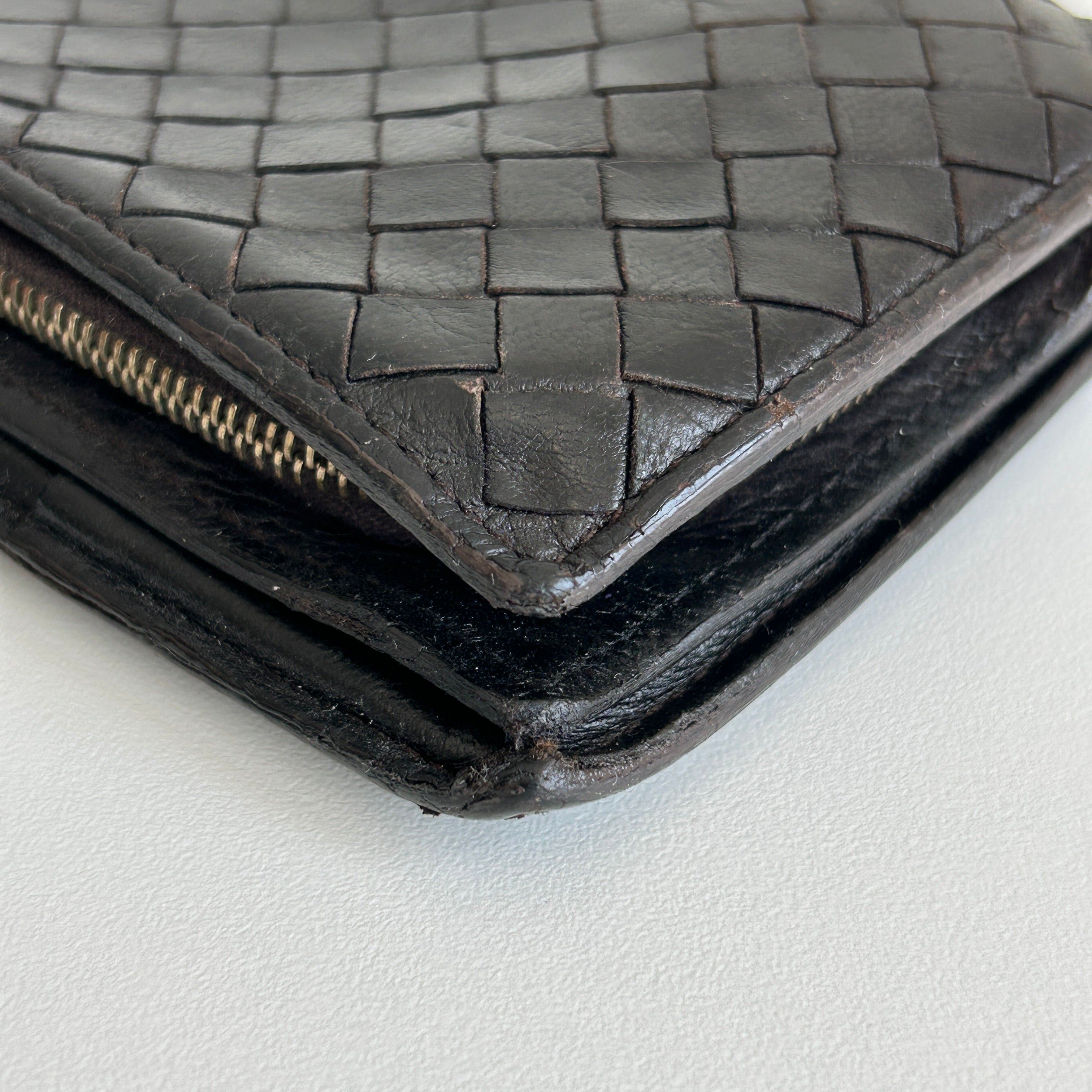 Vintage Intrecciato Weave French Purse