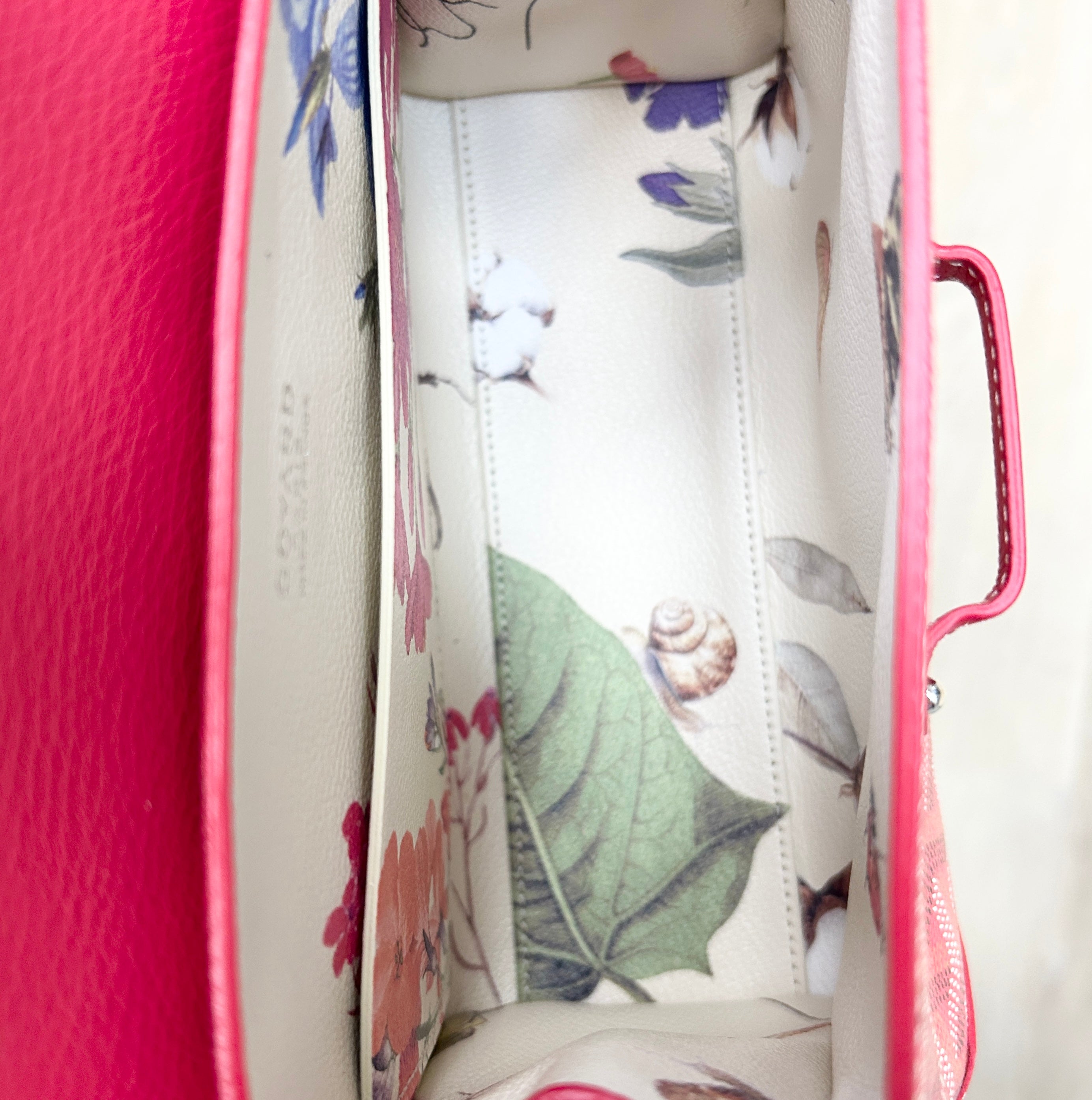 Red Chevron Print Coated Canvas Mini Saigon Bag - Haute Classics