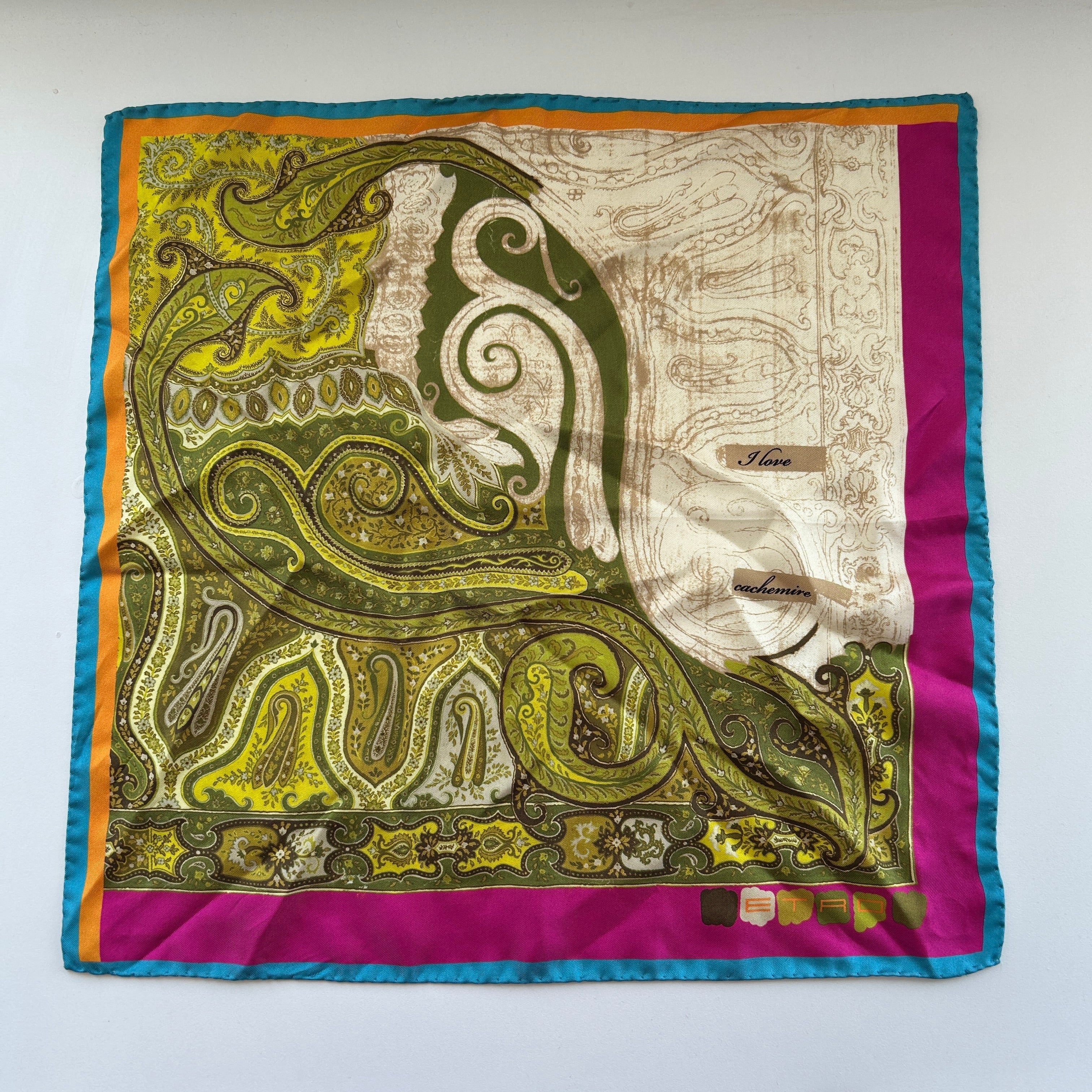 Multicolored Pattern Silk Scarf