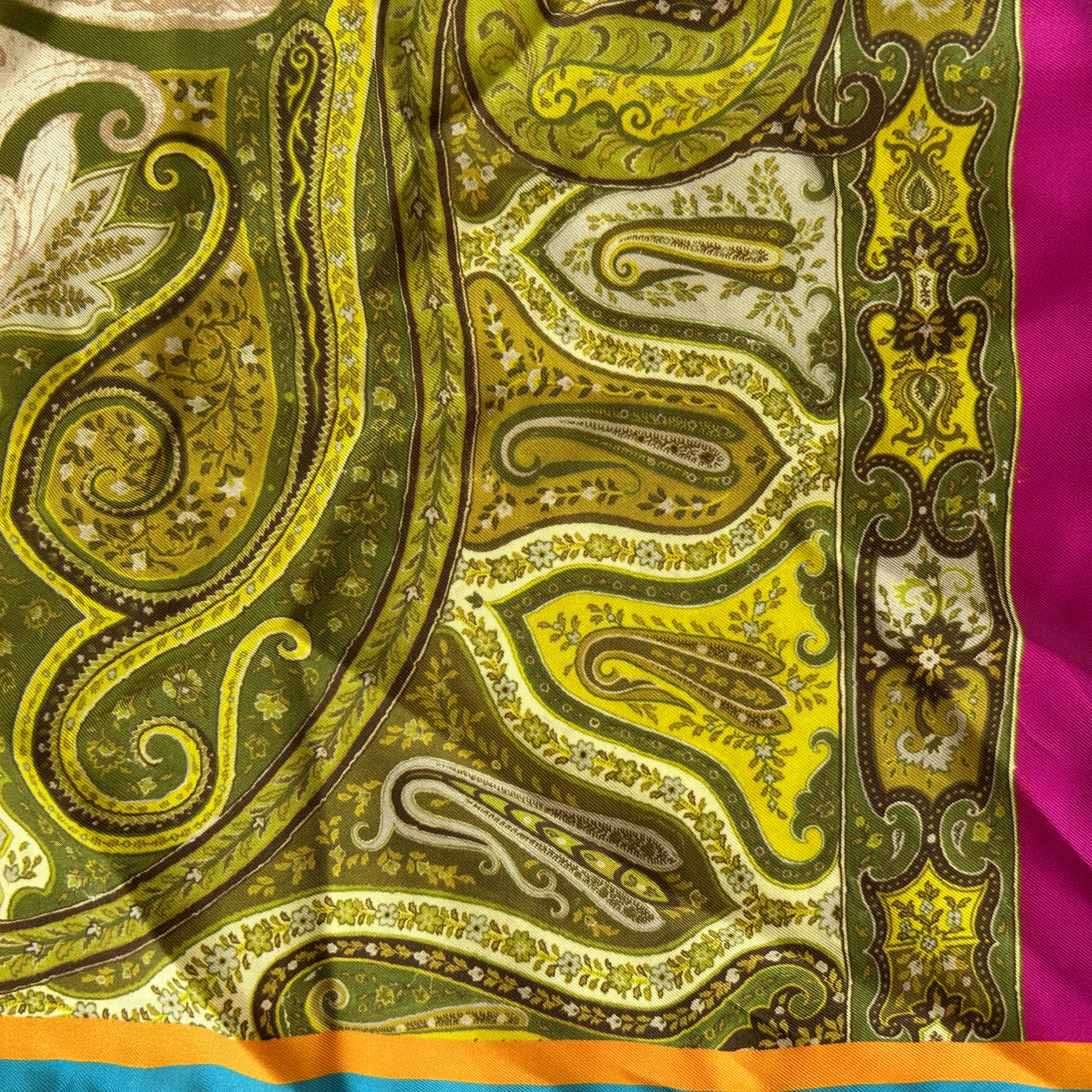 Multicolored Pattern Silk Scarf