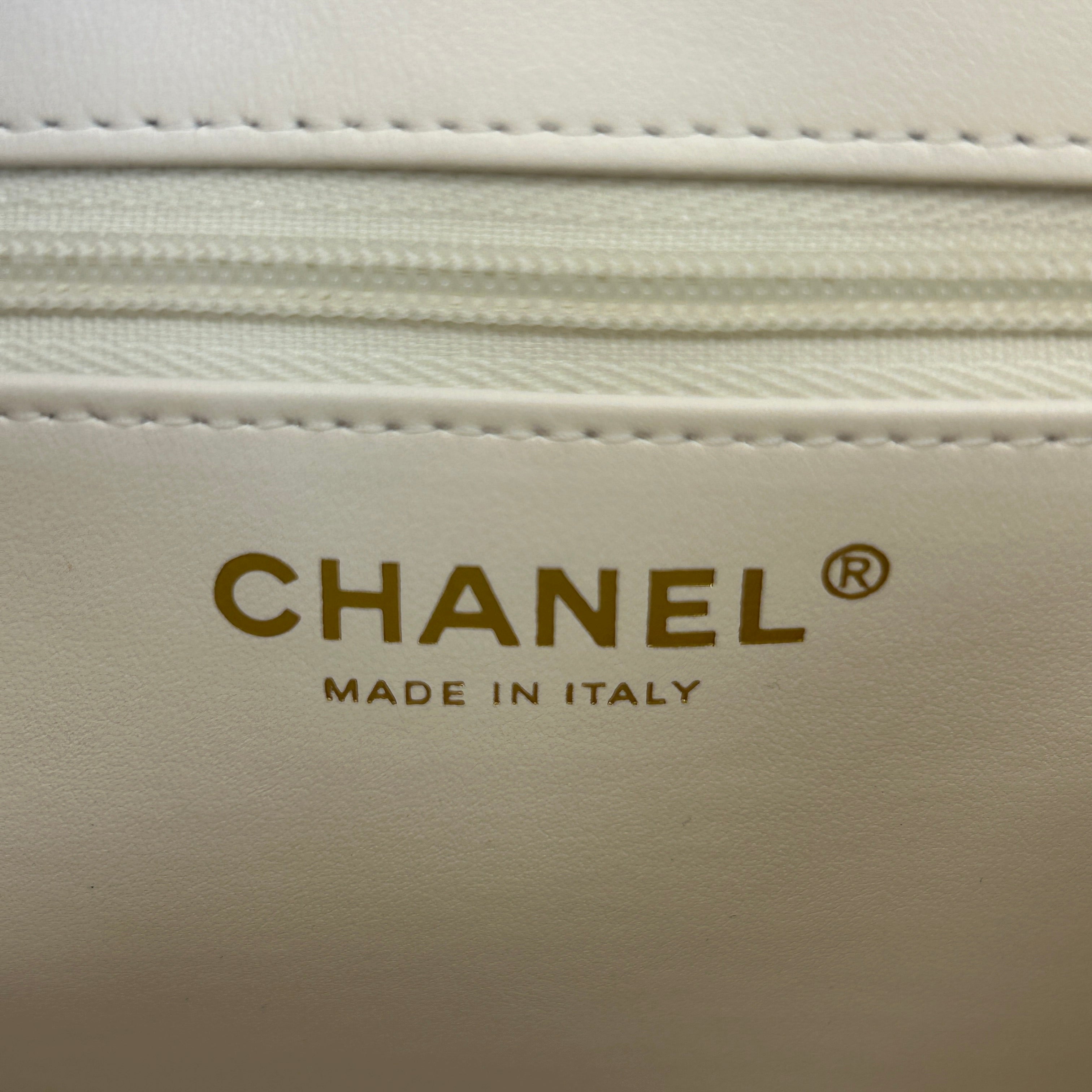 White Quilted Calfskin Leather Kelly Shopper Bag