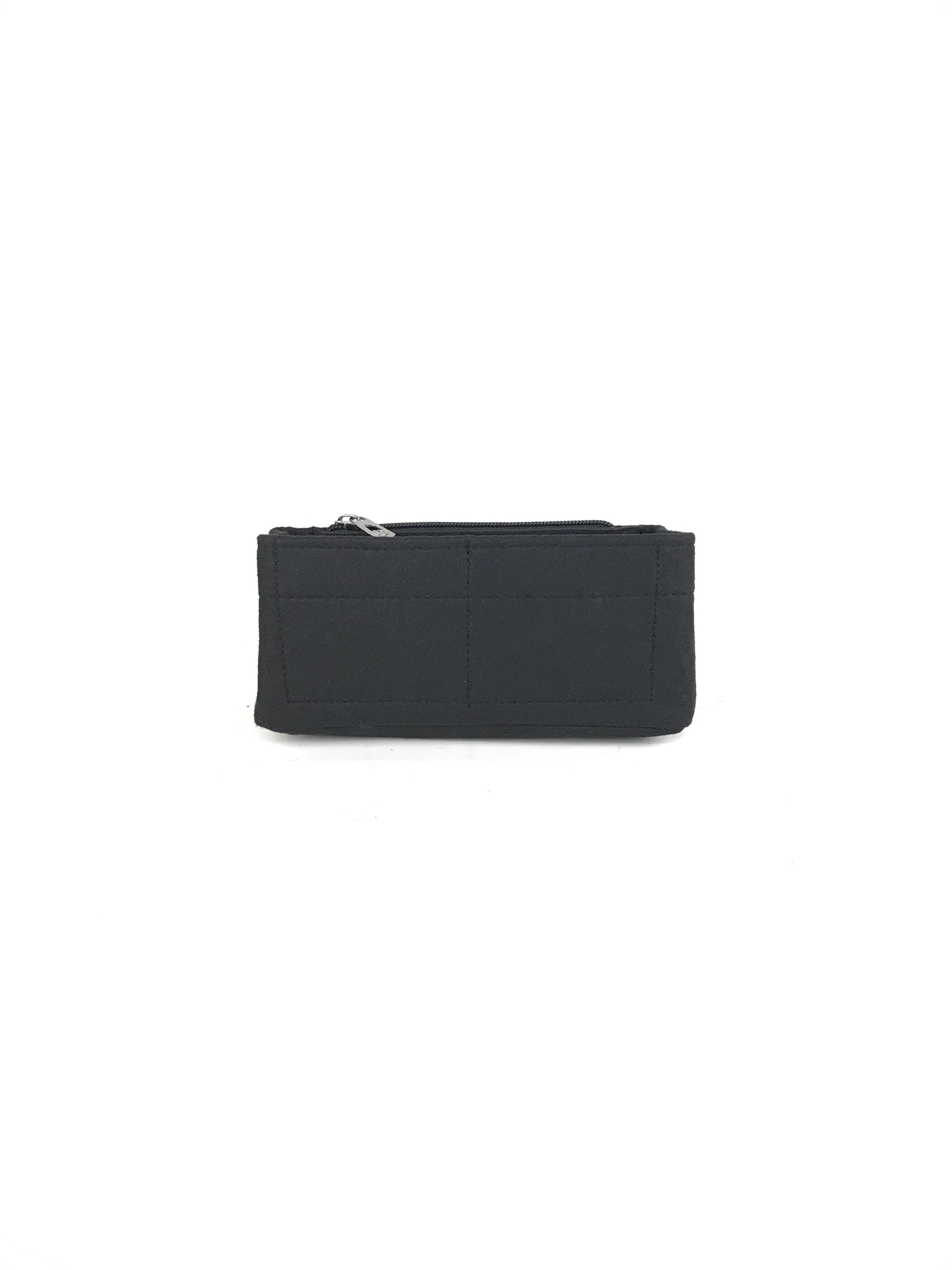 Black Chanel Rectangular Mini Felt Bag Insert/Organizer