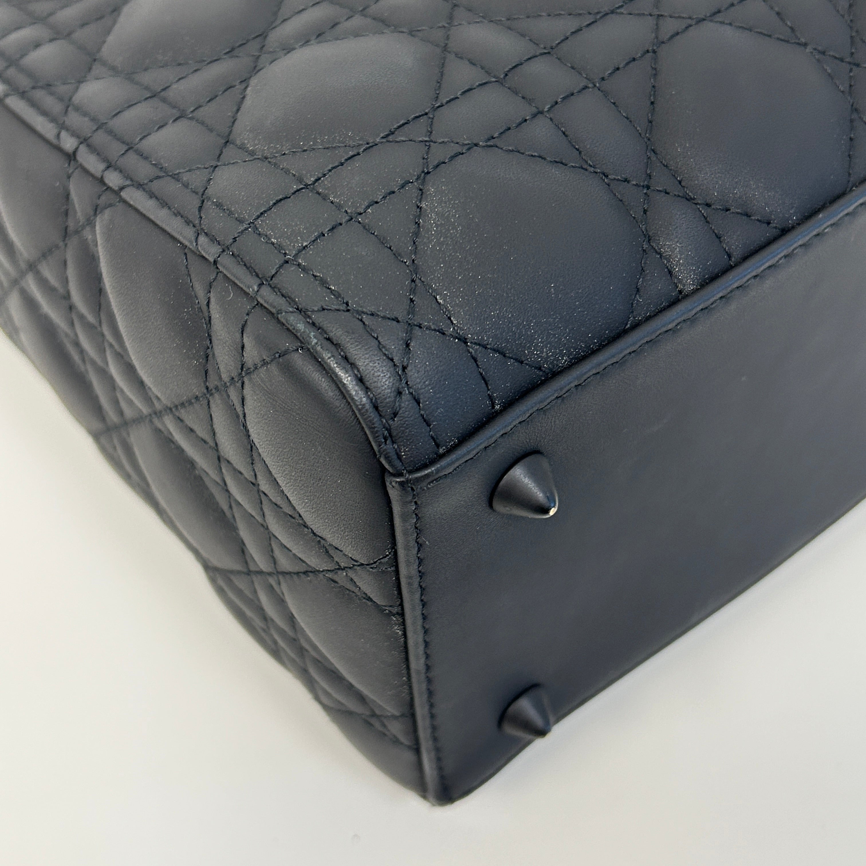 Black Ultramatte Cannage Calfskin Lady Dior Bag - Haute Classics