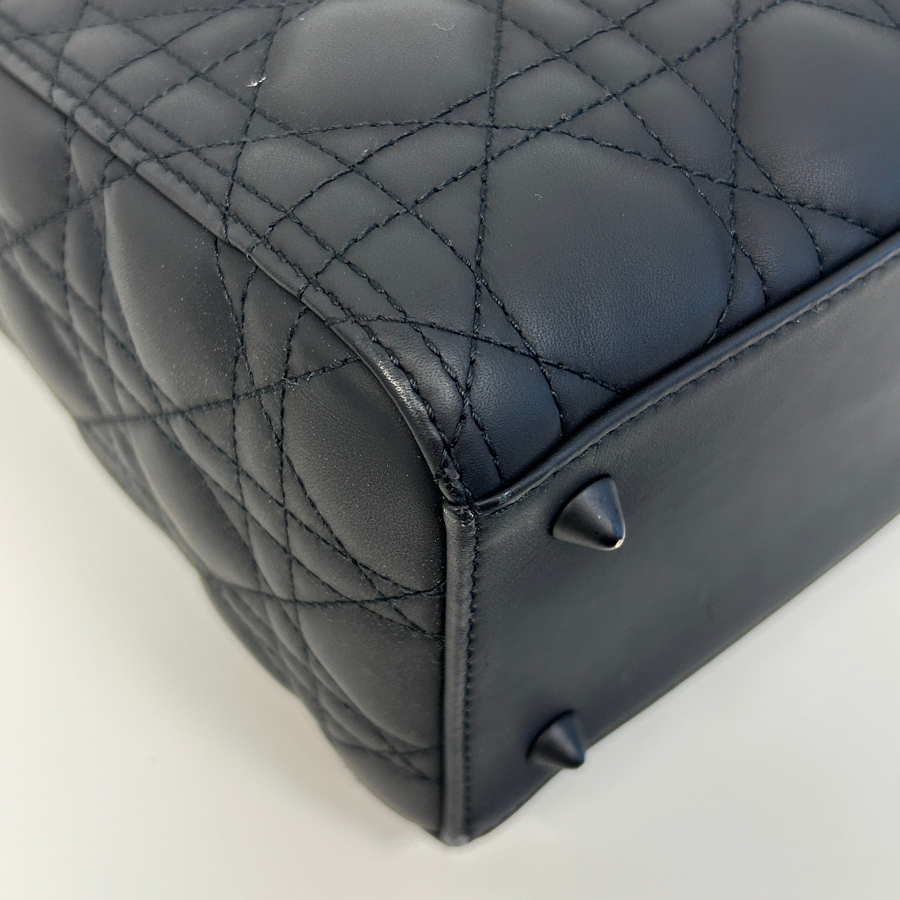 Black Ultramatte Cannage Calfskin Lady Dior Bag - Haute Classics