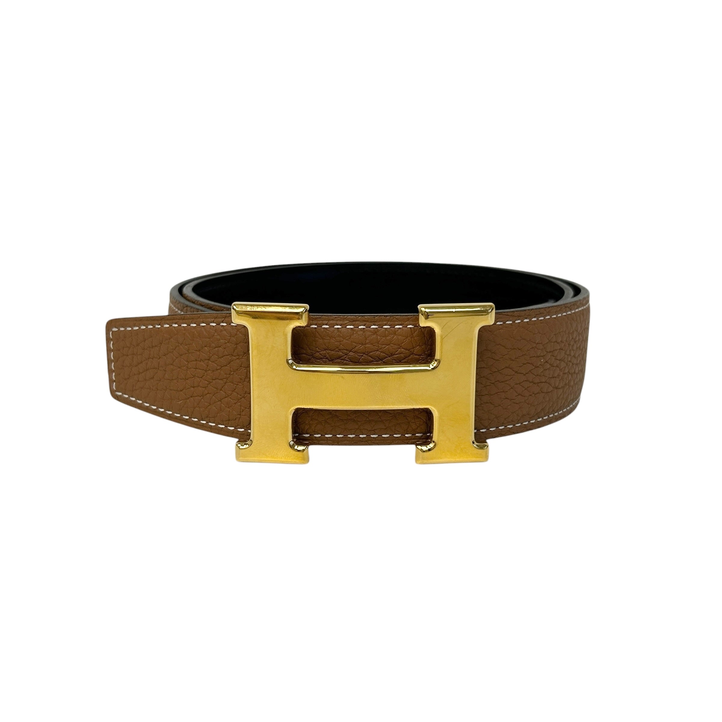Reversable Gold/Black H Buckle Belt w/GHW