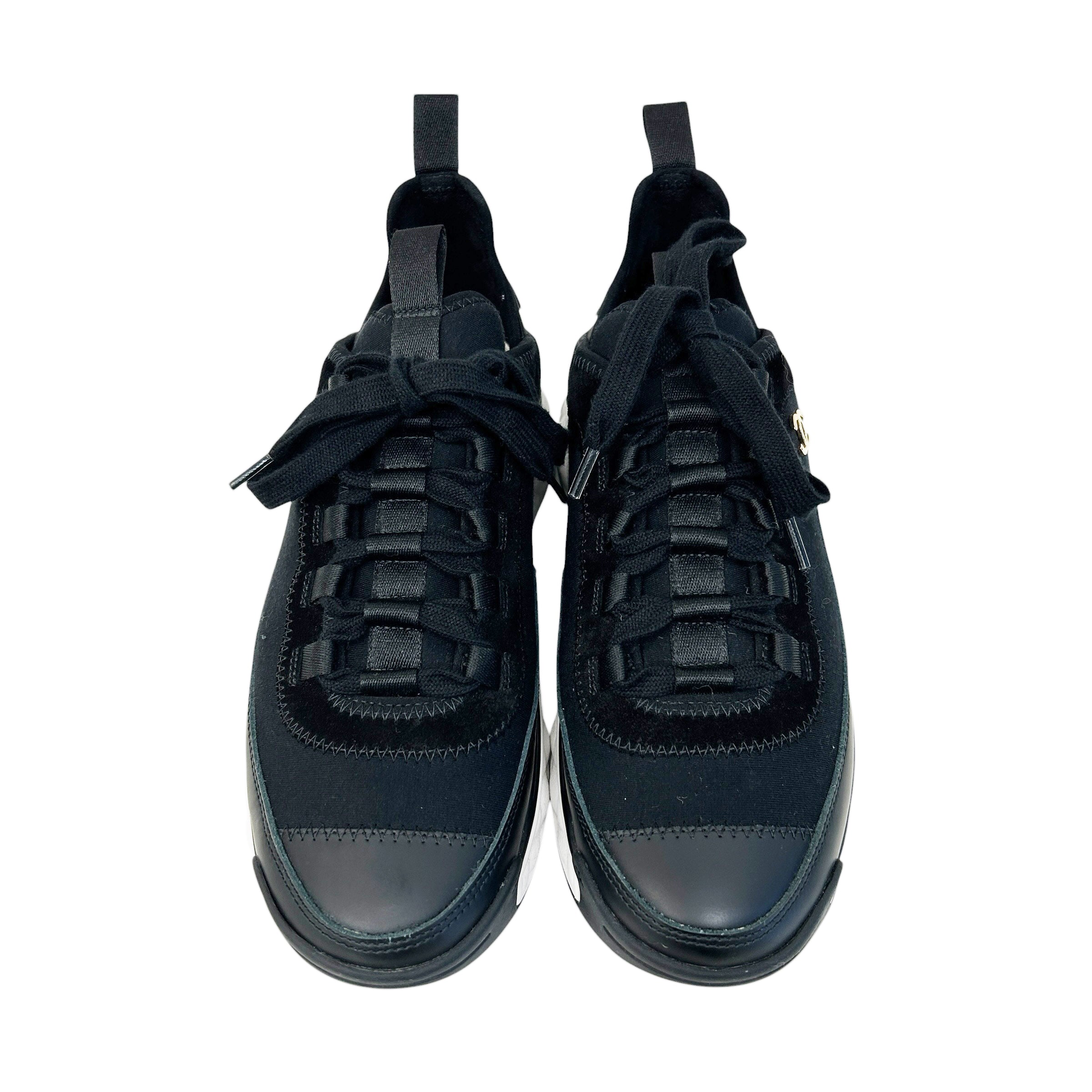 Black Fabric/Suede CC Sneakers - Haute Classics