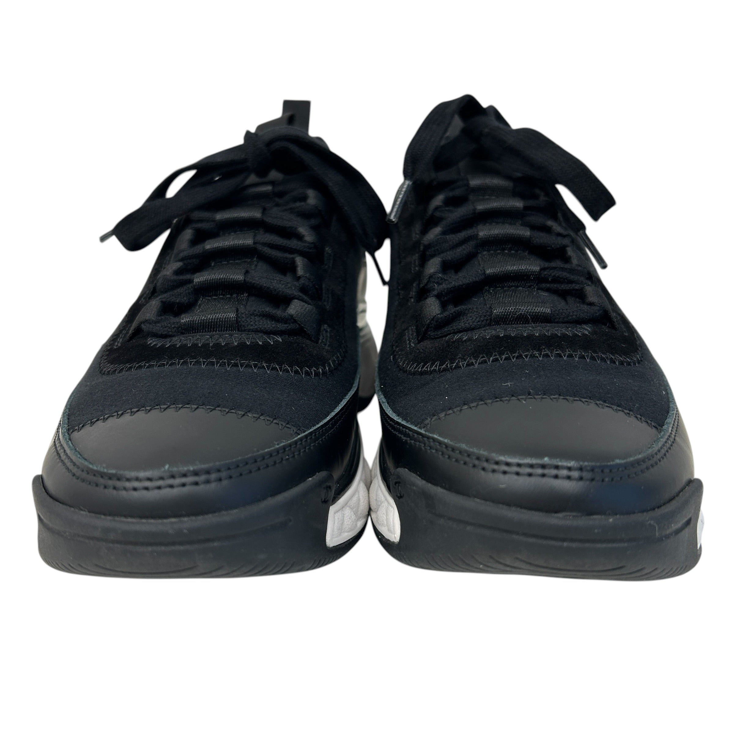 Black Fabric/Suede CC Sneakers - Haute Classics
