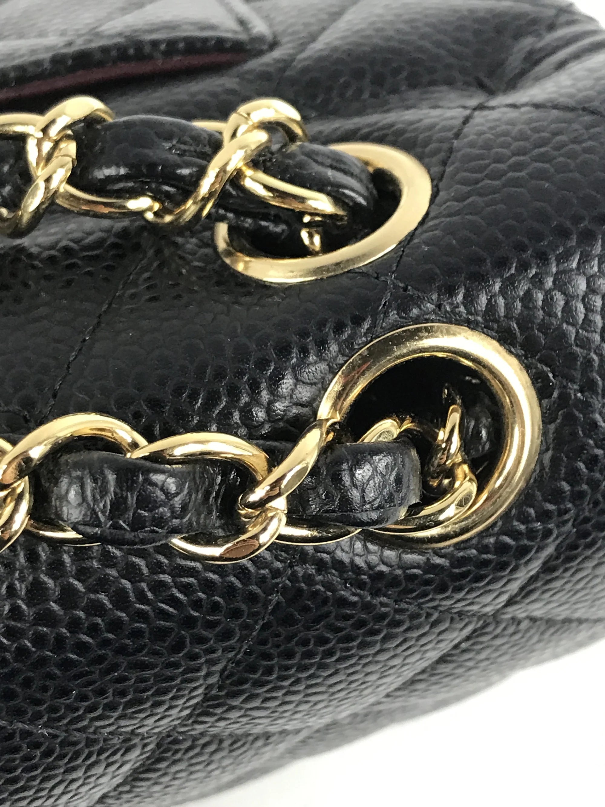 Black Caviar Quilted Small Double Flap Classic Flap w/GHW