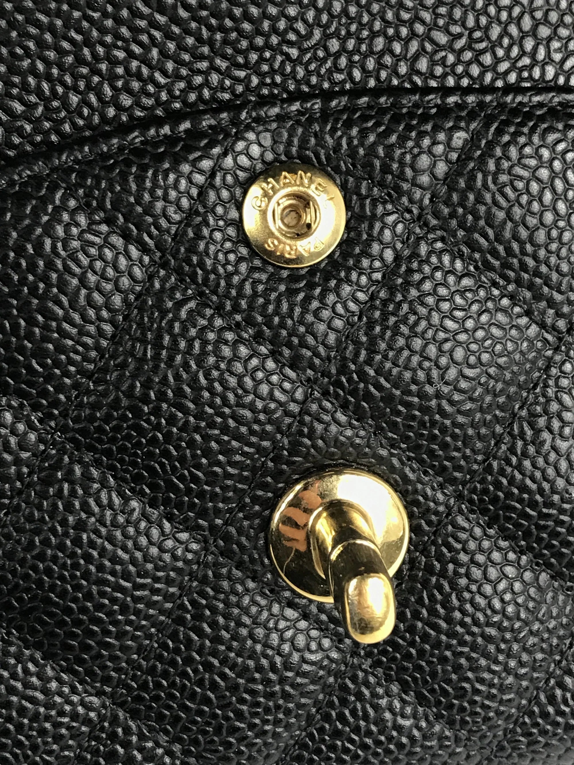 Black Caviar Quilted Small Double Flap Classic Flap w/GHW