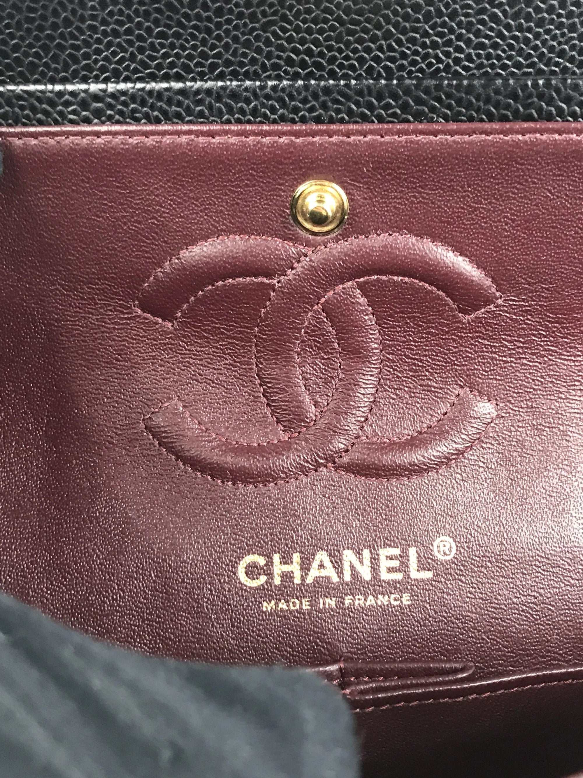 Black Caviar Quilted Small Double Flap Classic Flap w/GHW