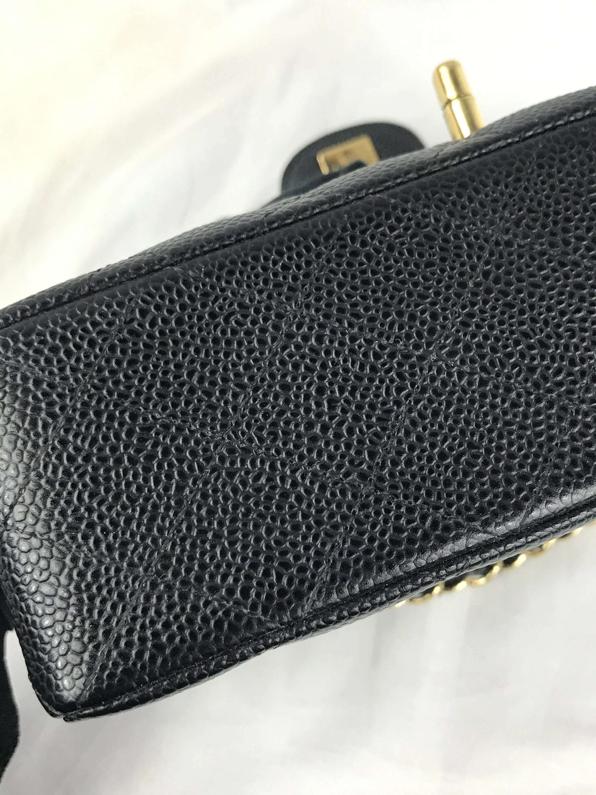 Black Caviar Quilted Small Double Flap Classic Flap w/GHW