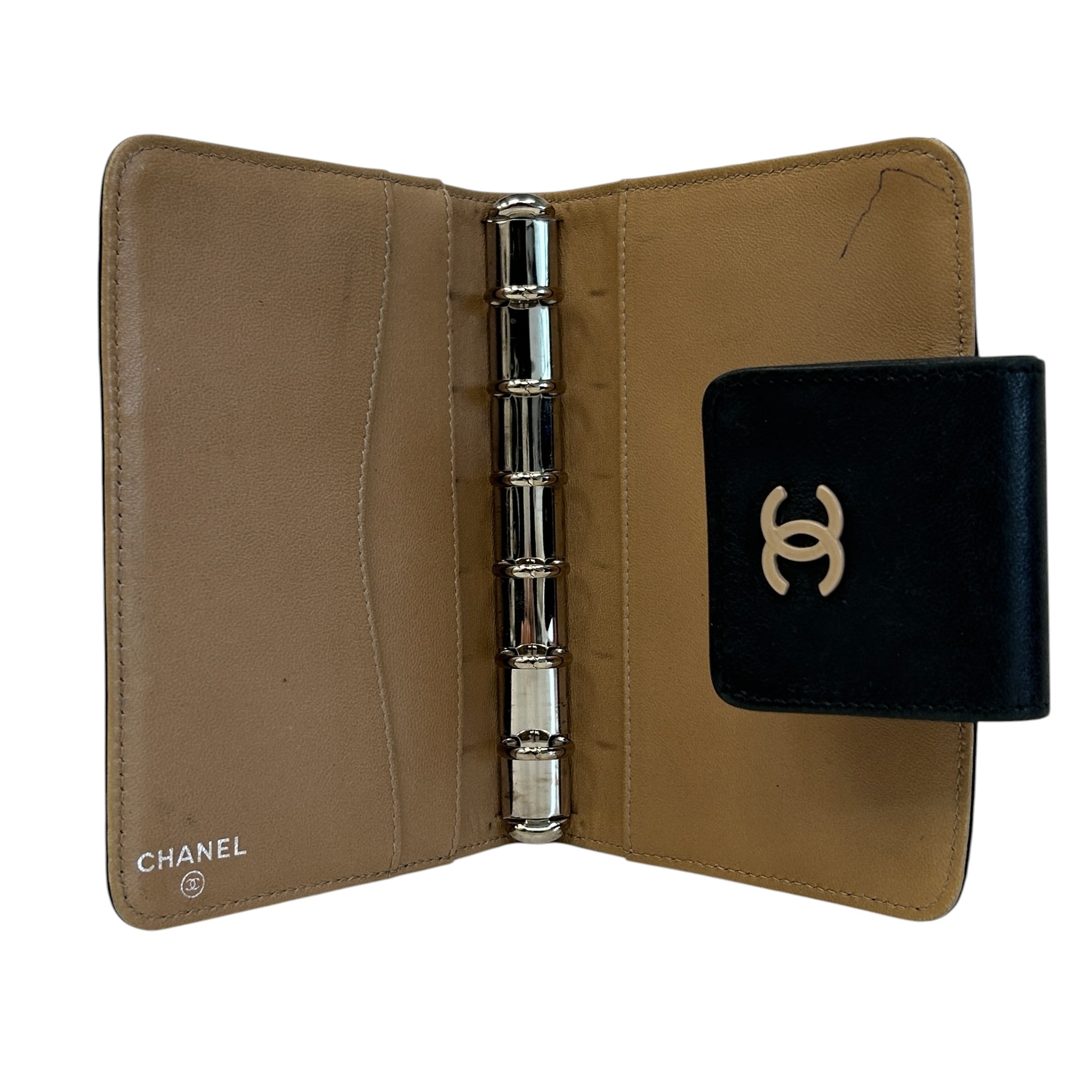 Black/brown Mini Ring Agenda Cover