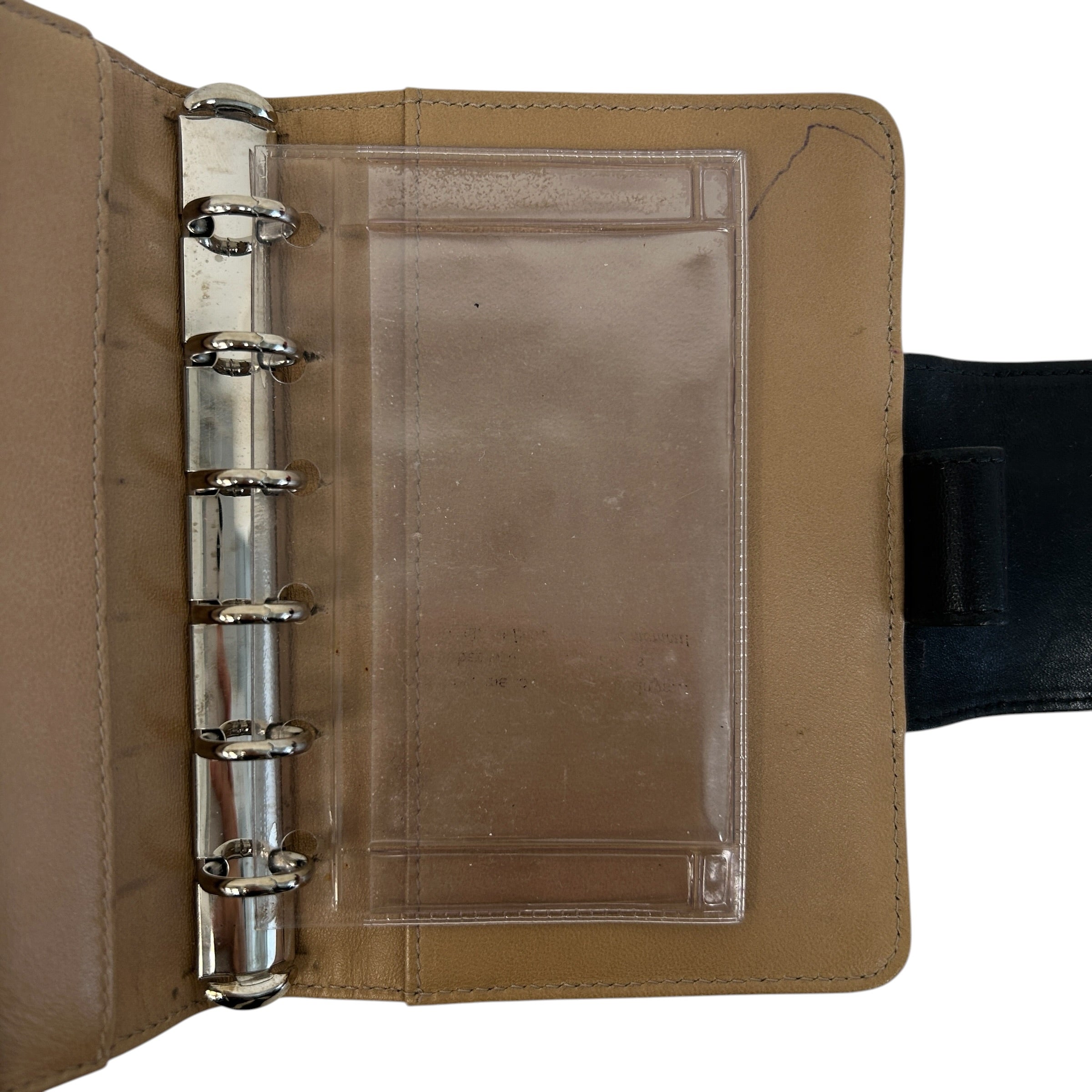 Black/brown Mini Ring Agenda Cover