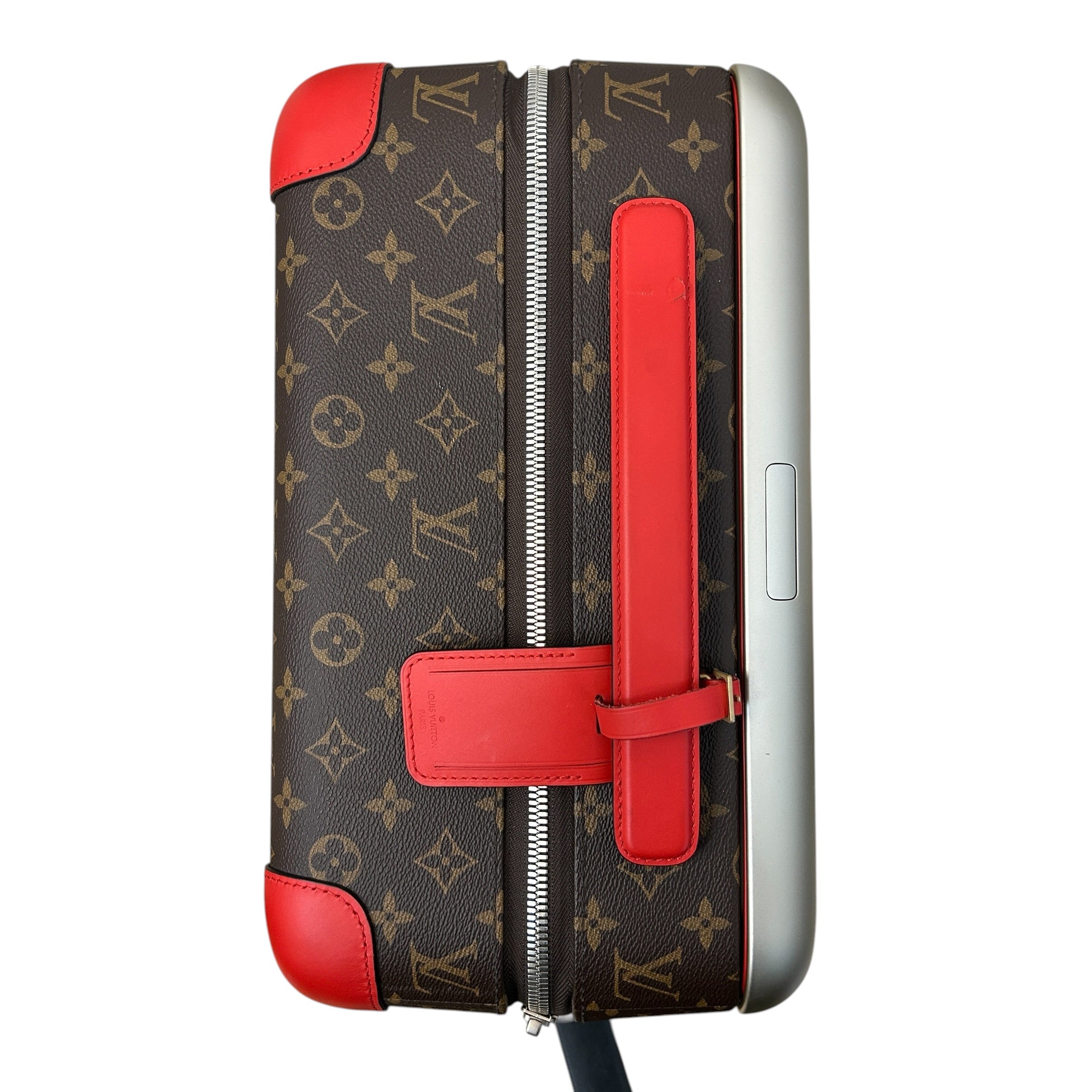 Monogram Canvas/Red Leather Horizon 55 Rolling Suitcase - Haute Classics