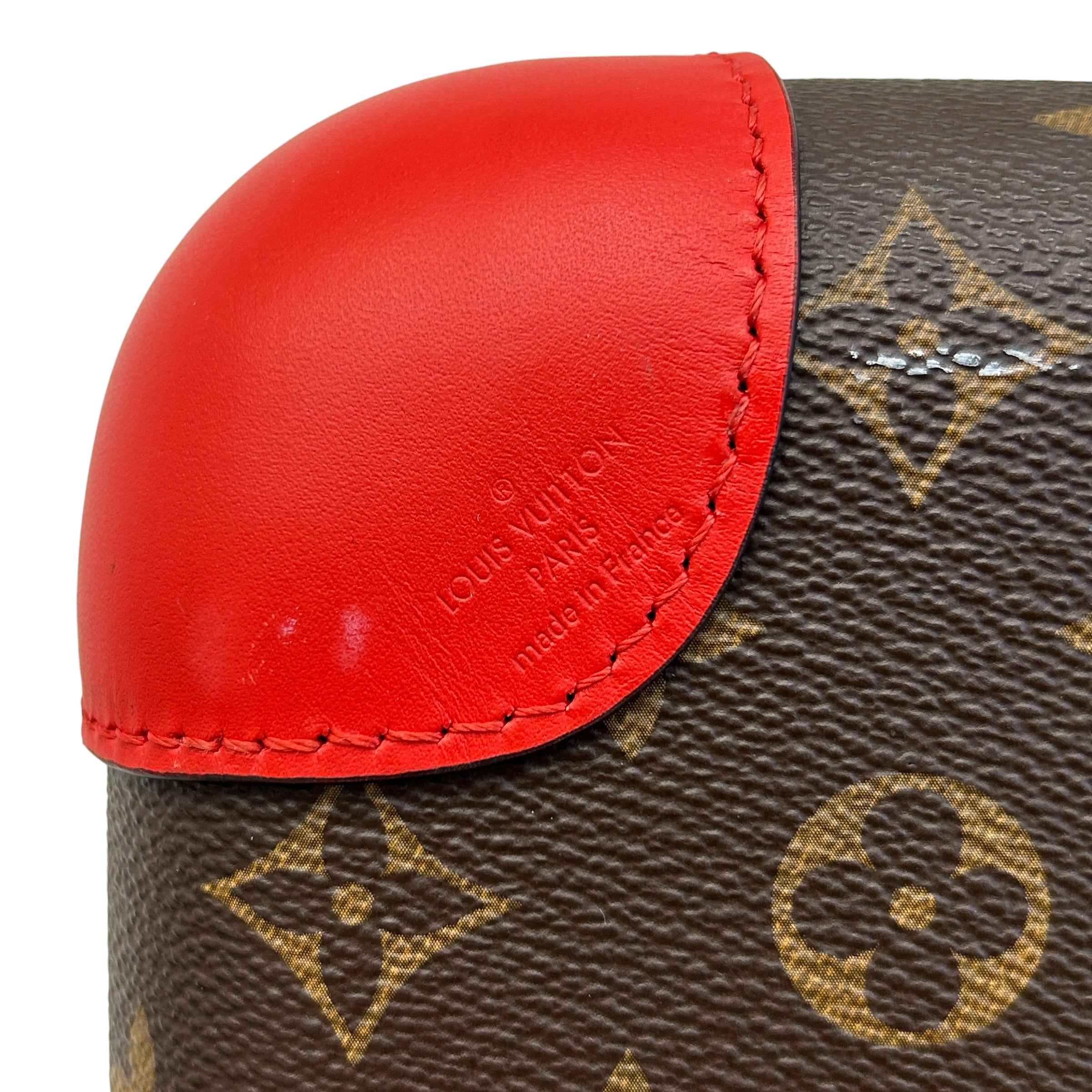 Monogram Canvas/Red Leather Horizon 55 Rolling Suitcase - Haute Classics