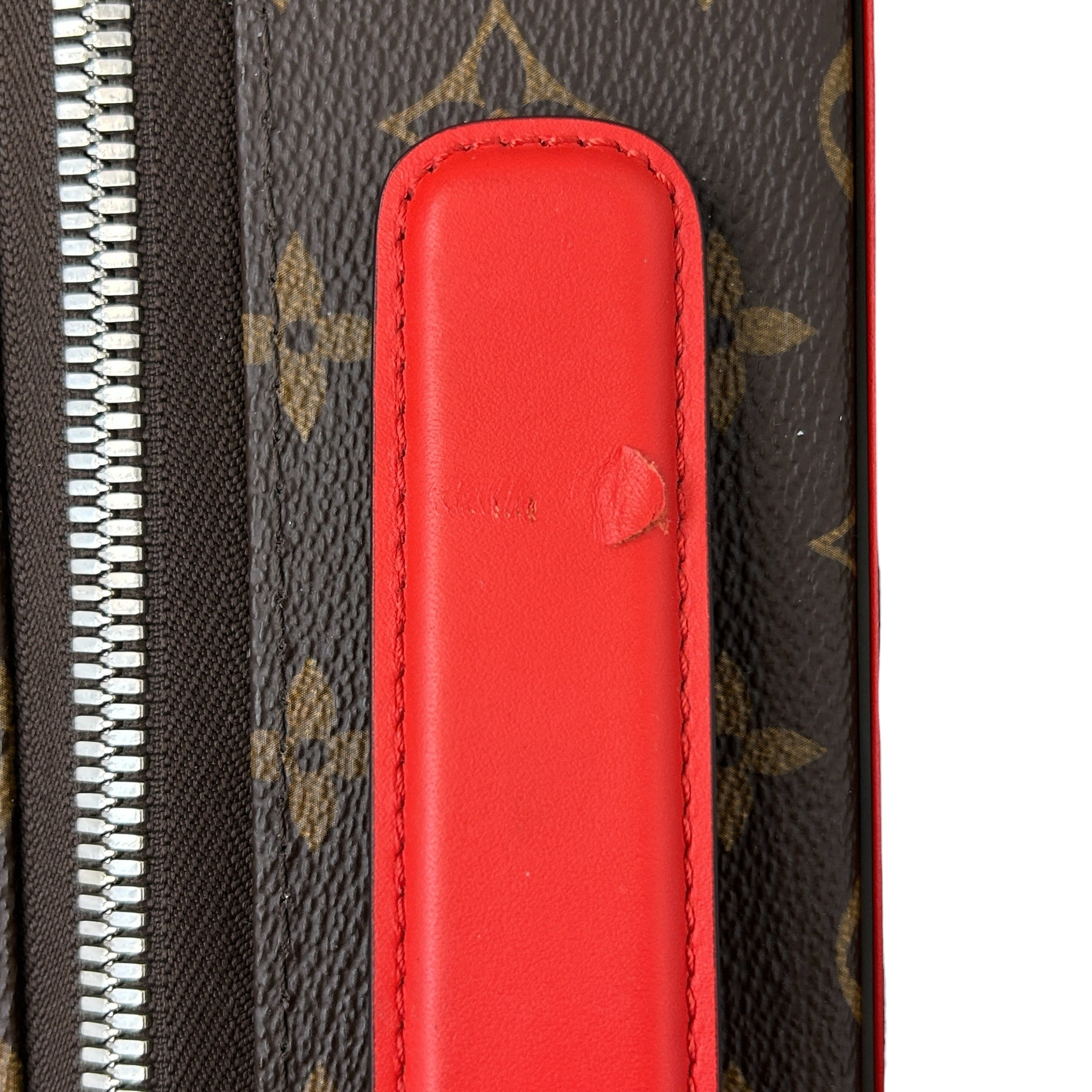 Monogram Canvas/Red Leather Horizon 55 Rolling Suitcase - Haute Classics
