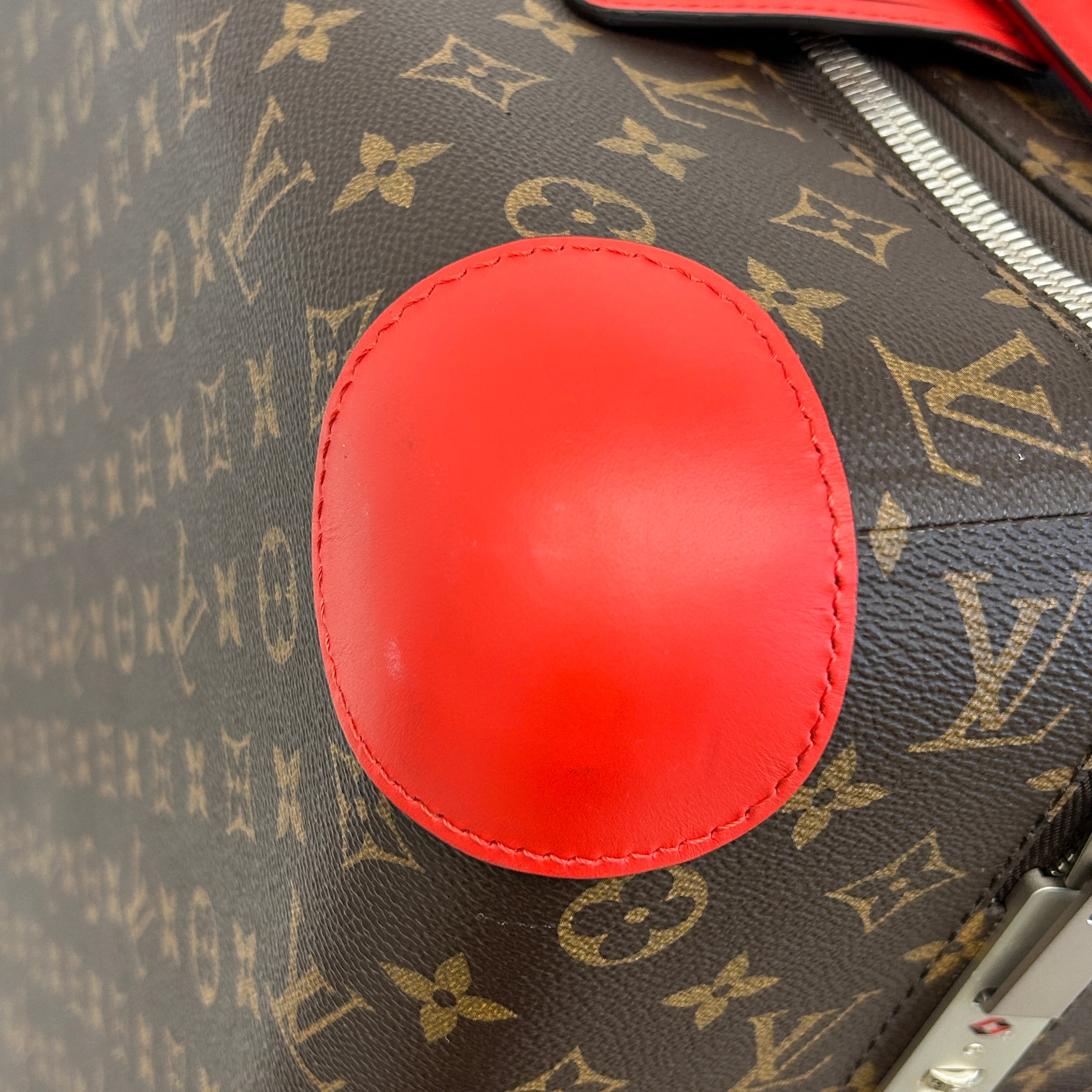 Monogram Canvas/Red Leather Horizon 55 Rolling Suitcase - Haute Classics