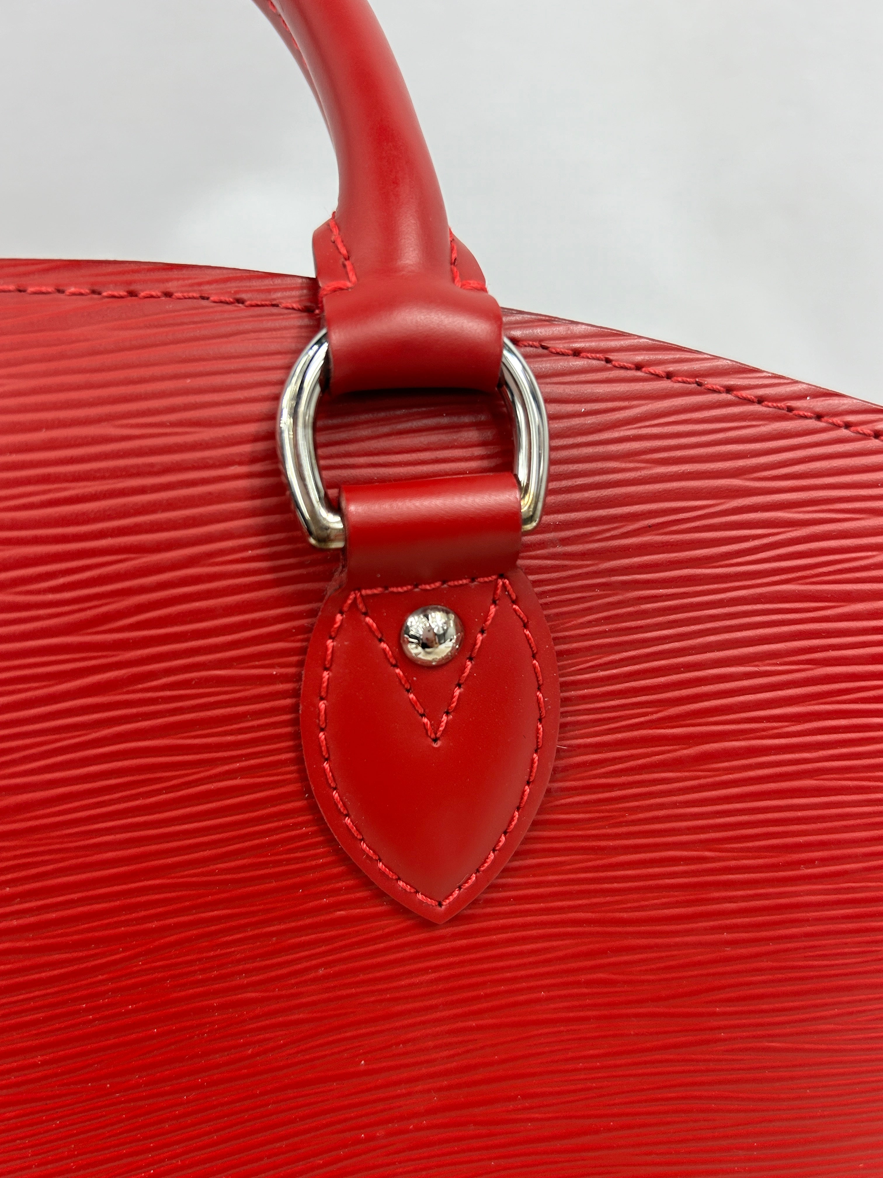 Red Epi Leather Pont Neuf Bag w/SHW