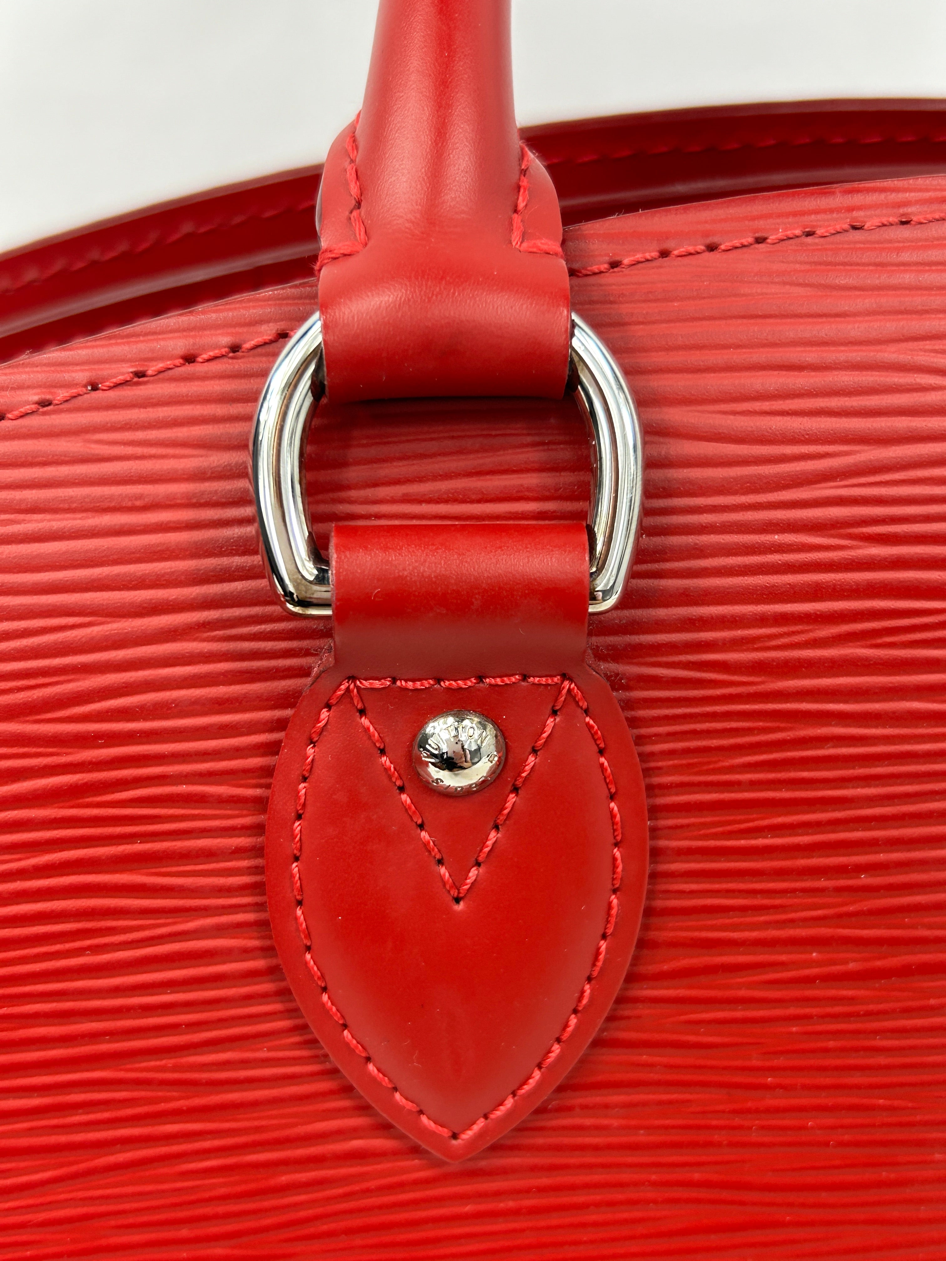 Red Epi Leather Pont Neuf Bag w/SHW