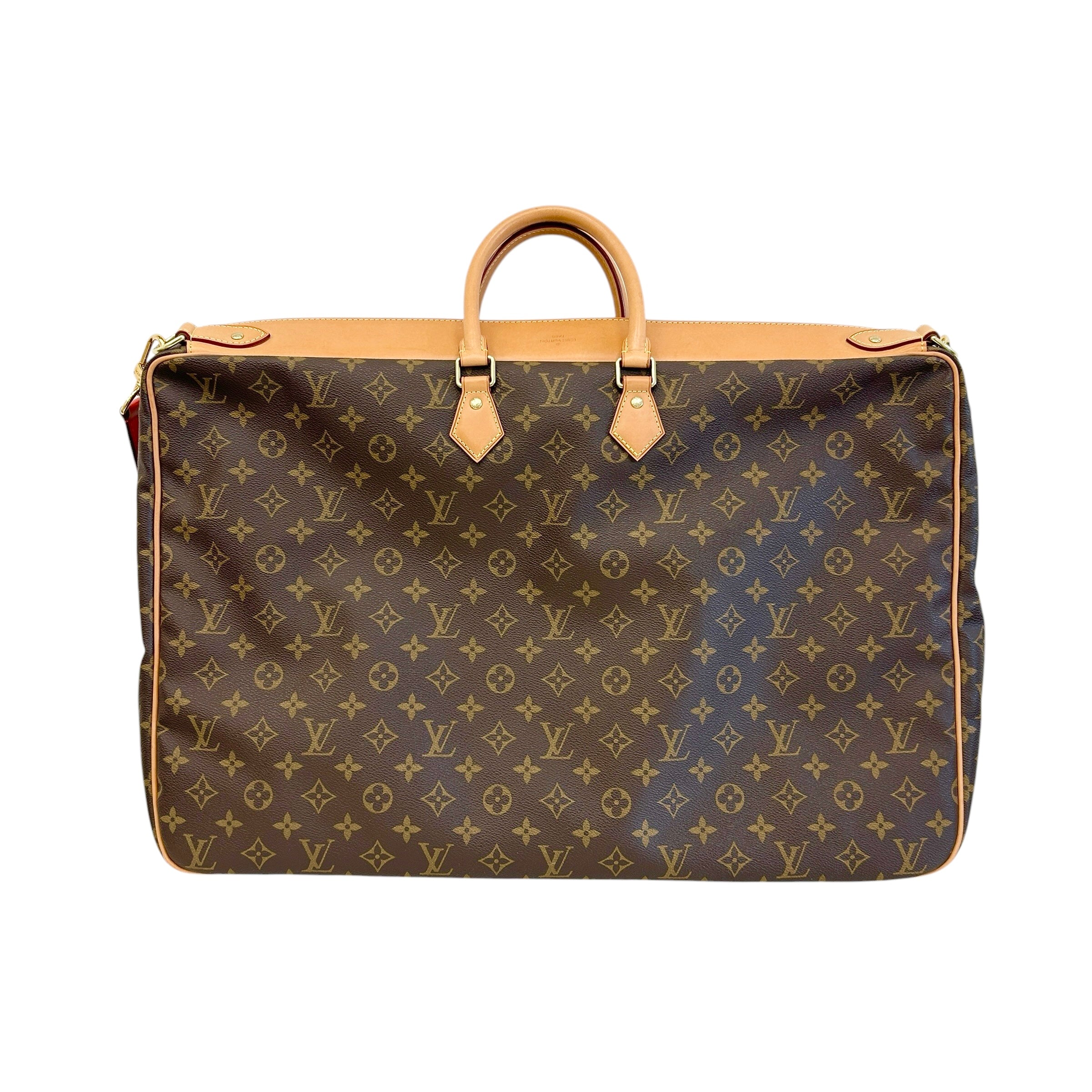 Garment Cover Monogram Canvas/Red Leather with Hanger - Haute Classics
