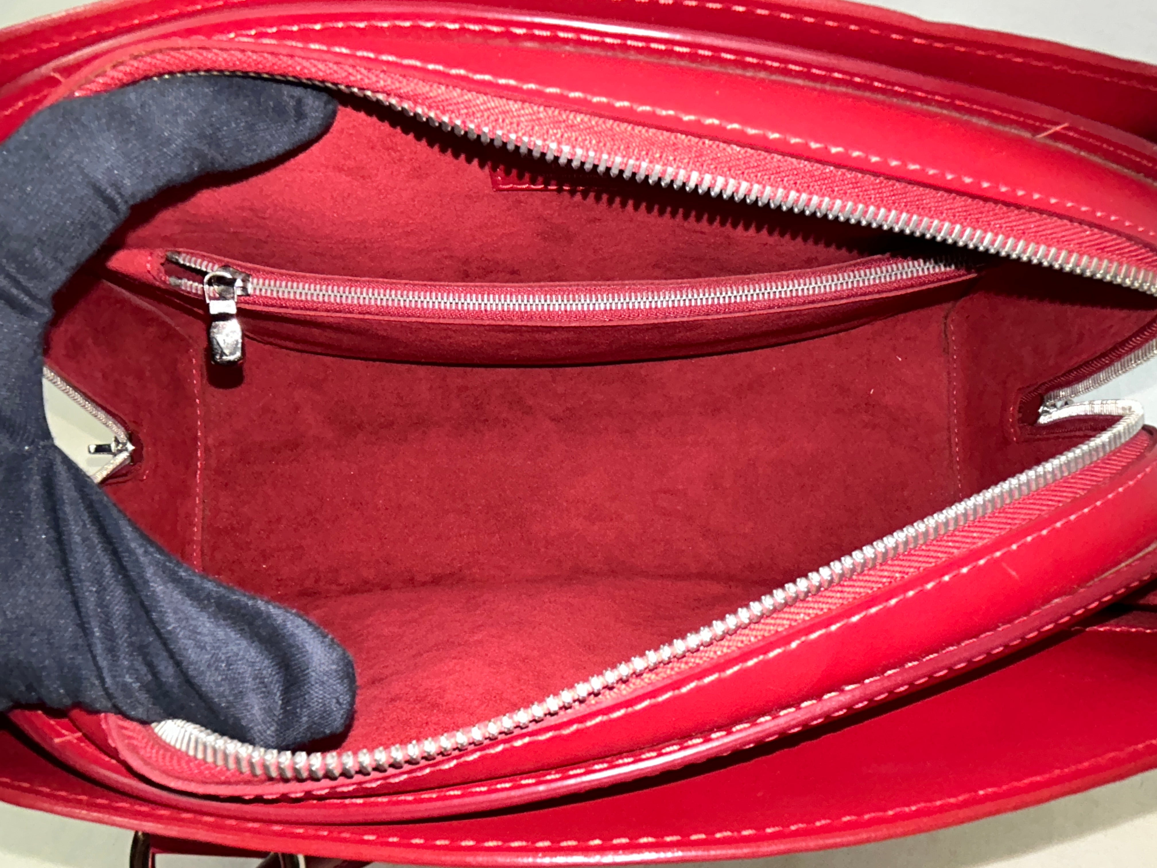 Red Epi Leather Pont Neuf Bag w/SHW