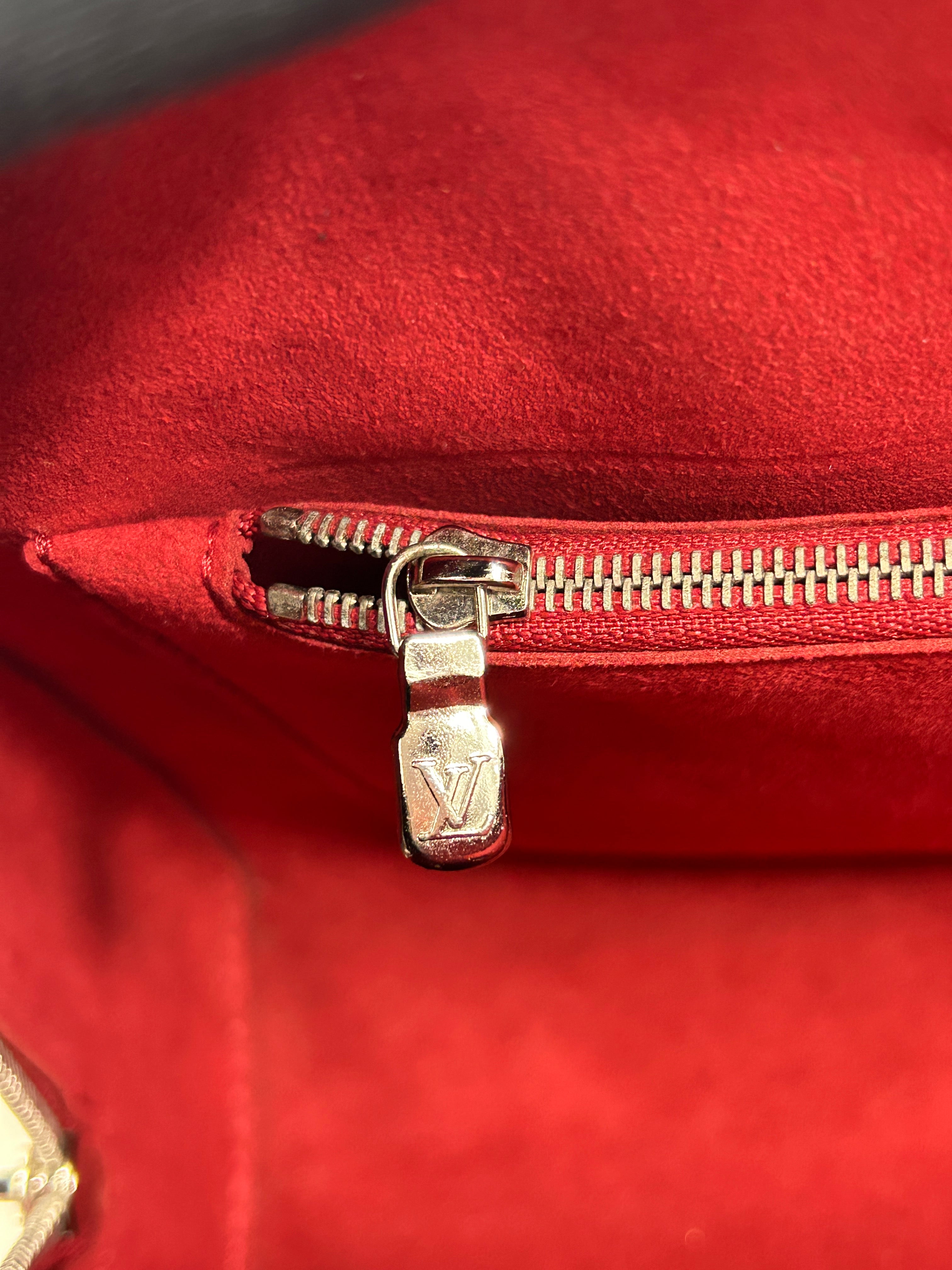 Red Epi Leather Pont Neuf Bag w/SHW