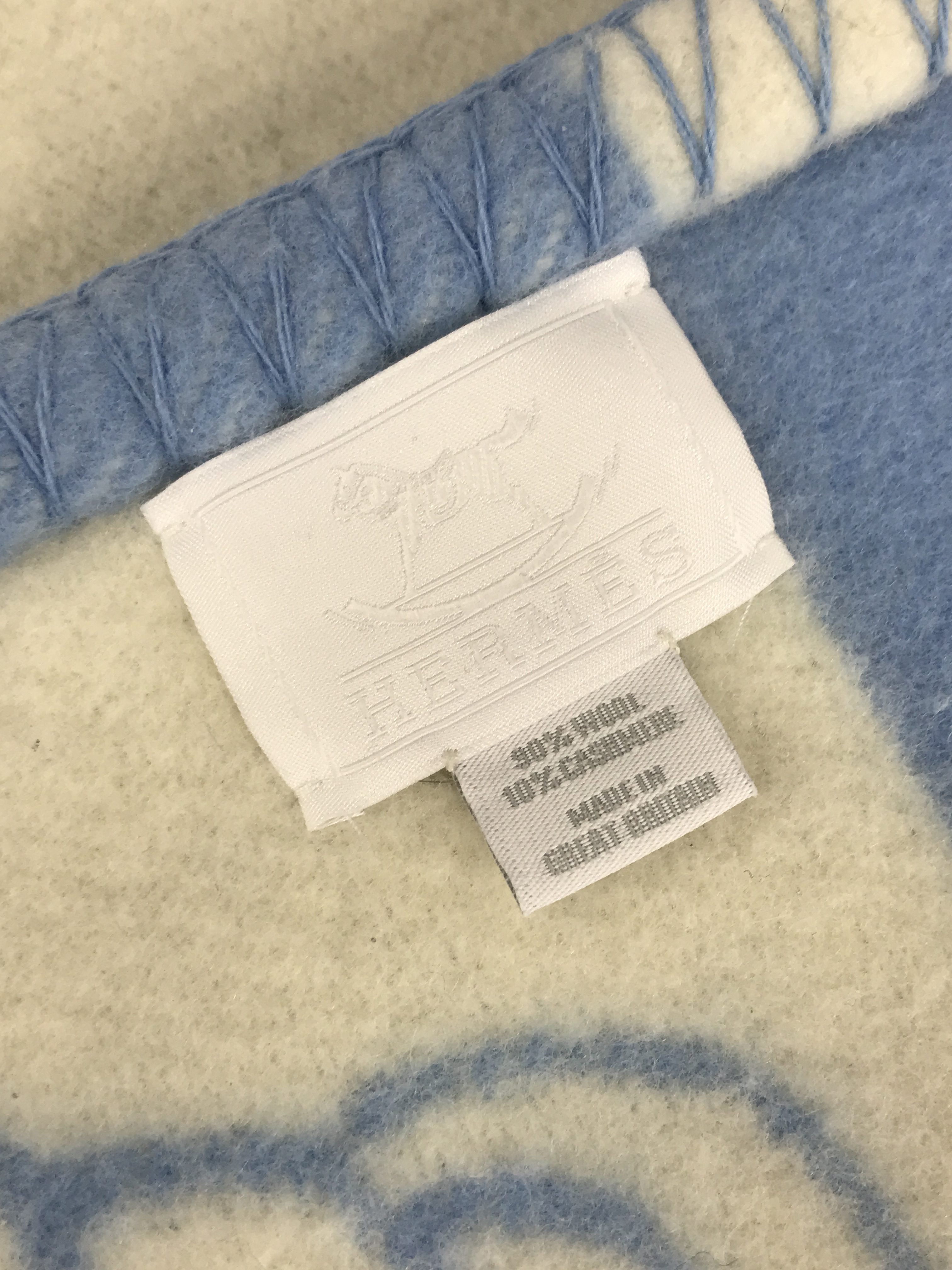 Adada Avalon Bleu Glacier Merino Wool/Cashmere Blanket