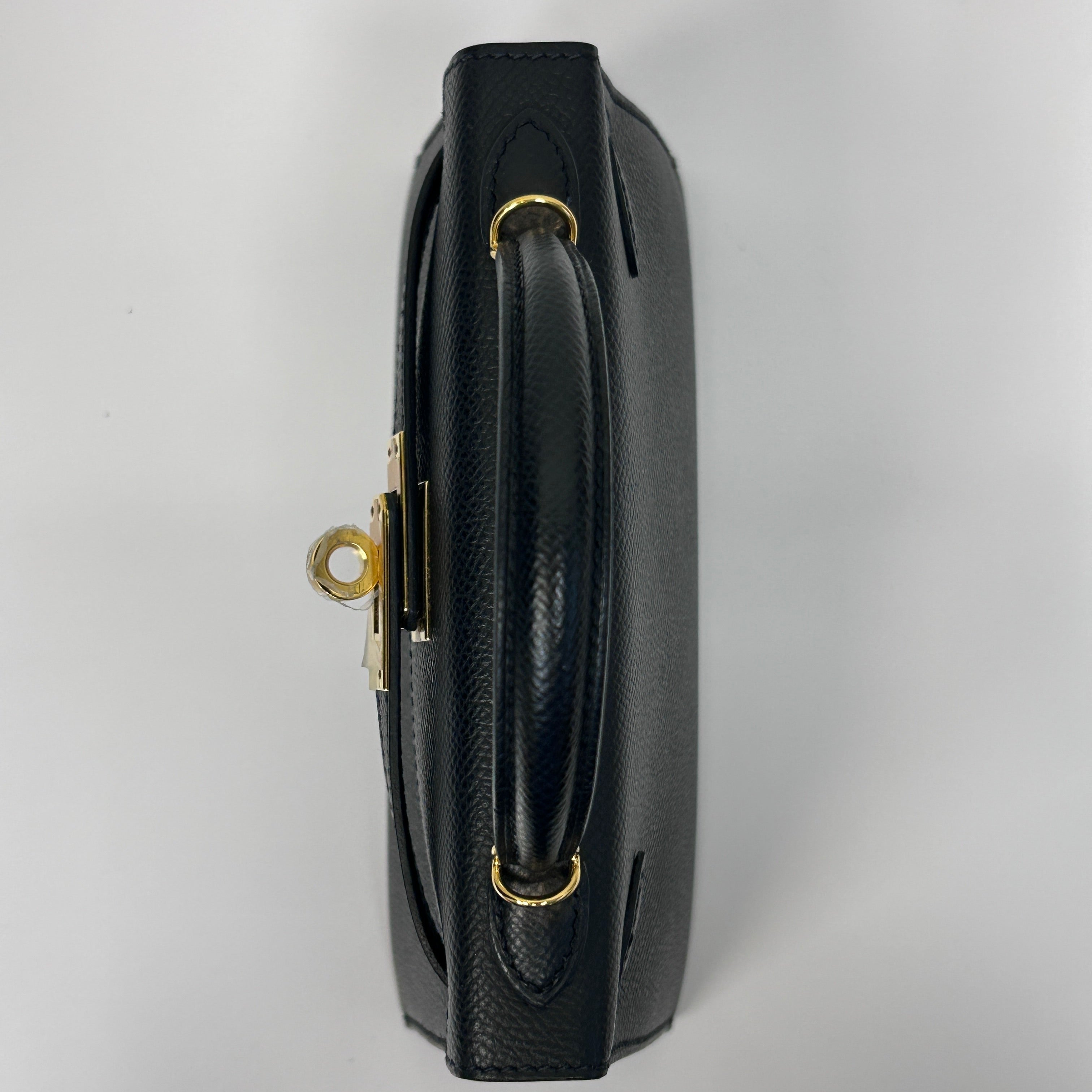 Black Epsom Leather Mini Kelly 20 Bag w/GHW