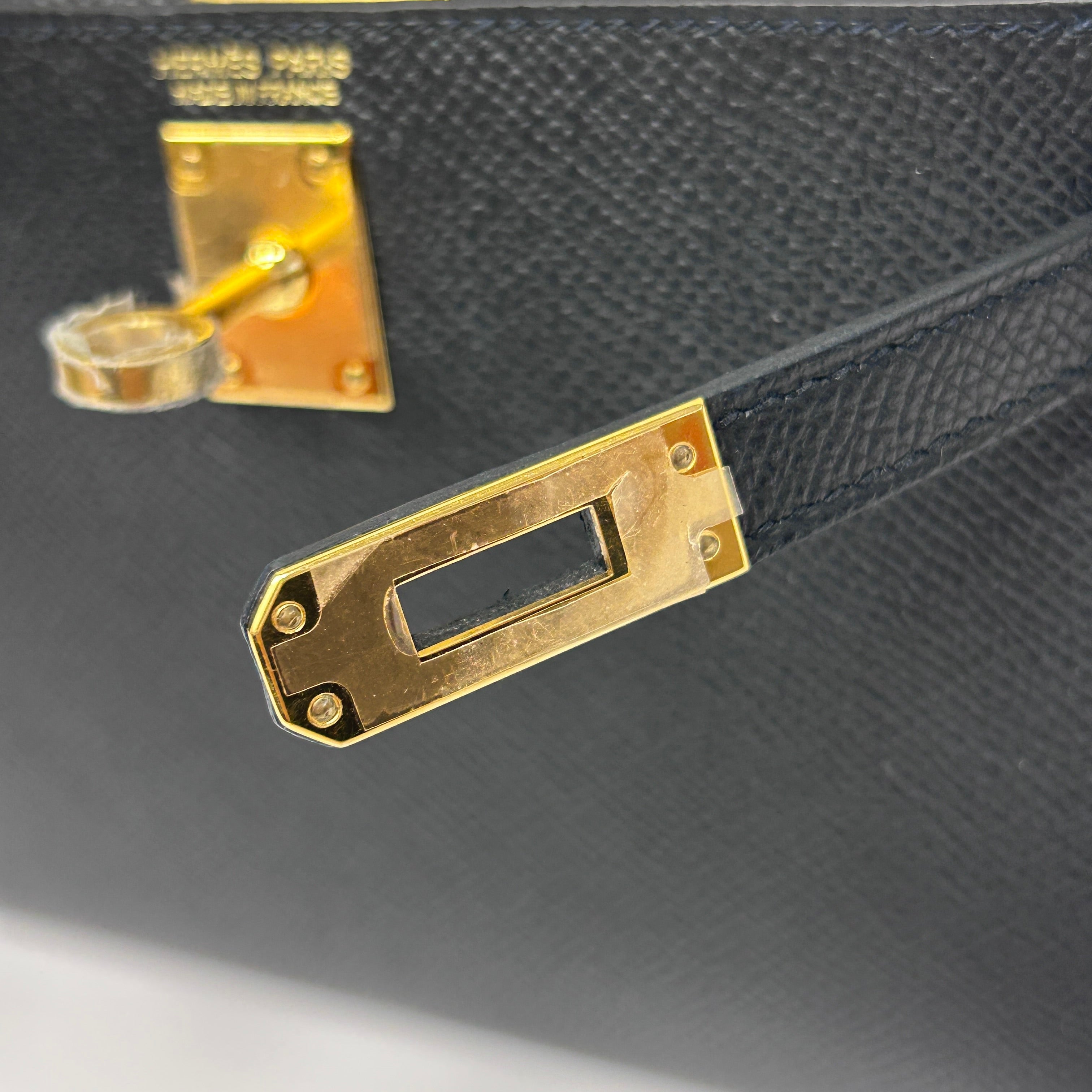 Black Epsom Leather Mini Kelly 20 Bag w/GHW
